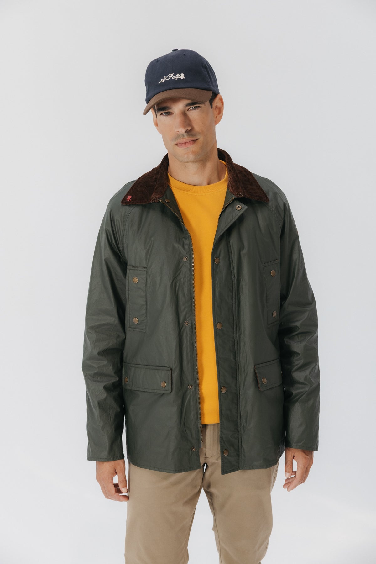 CHAQUETA ENCERADA HERITAGE VERDE MILITAR