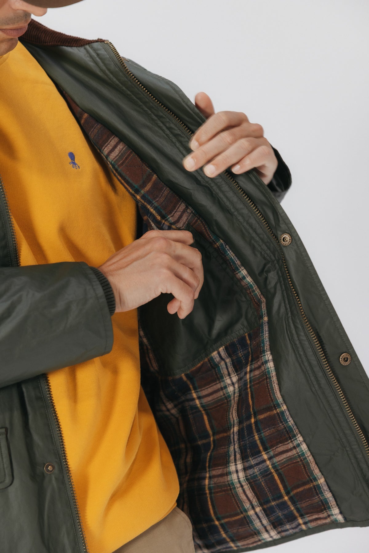 CHAQUETA ENCERADA HERITAGE VERDE MILITAR