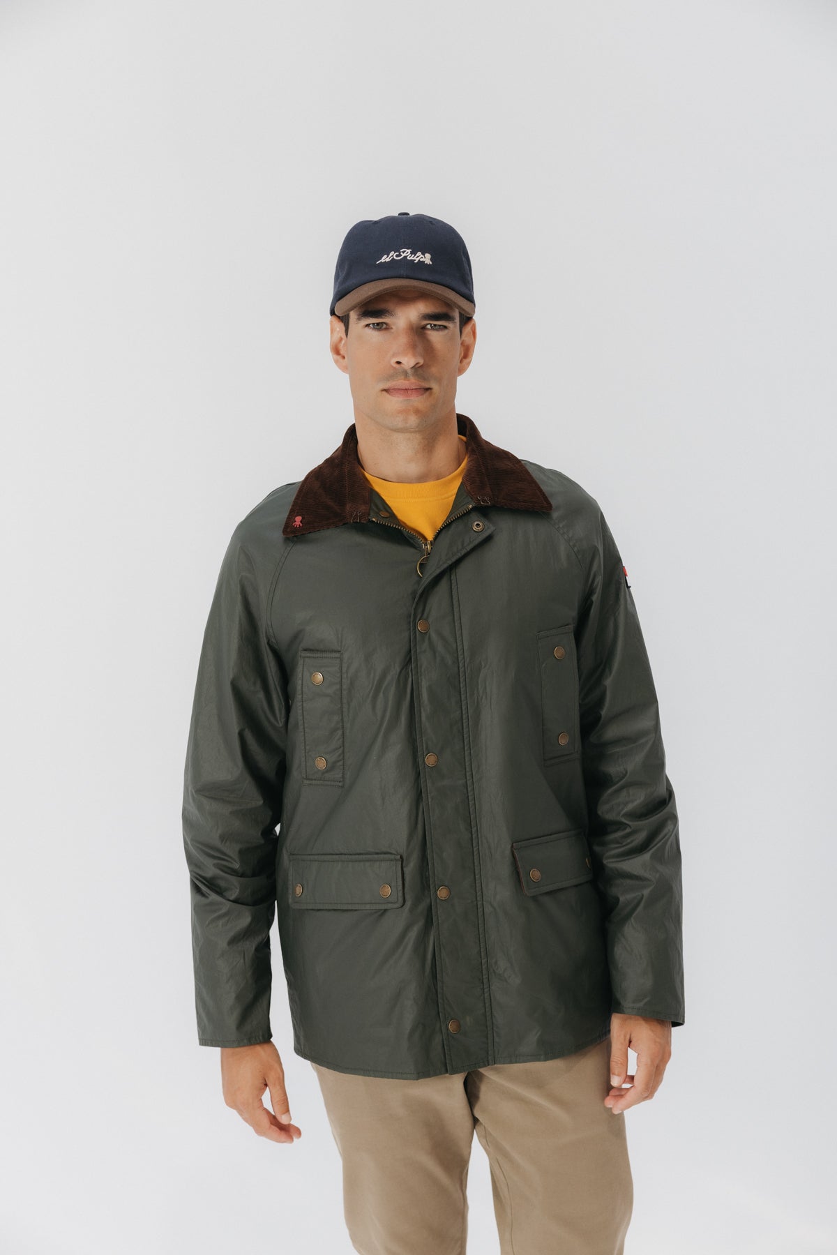 CHAQUETA ENCERADA HERITAGE VERDE MILITAR