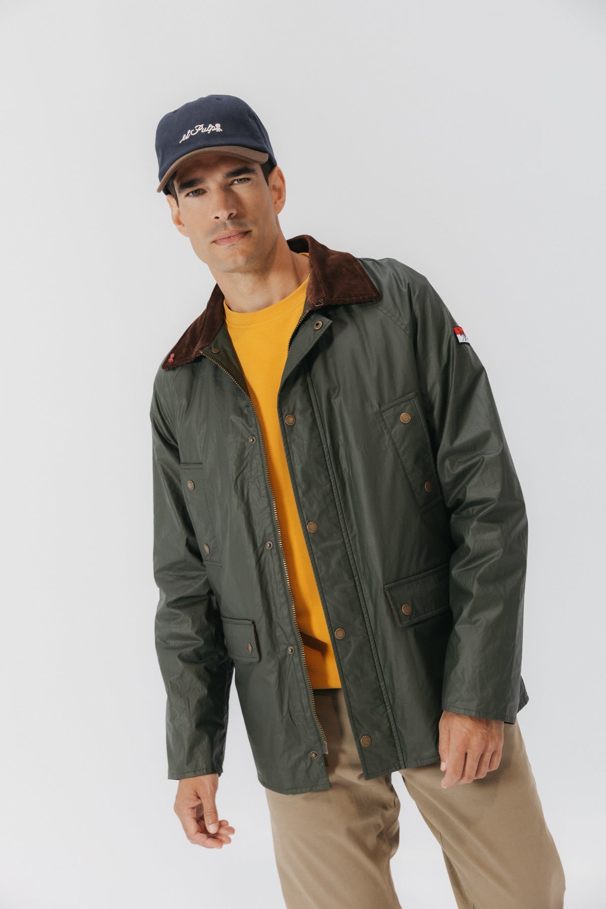 CHAQUETA ENCERADA HERITAGE VERDE MILITAR