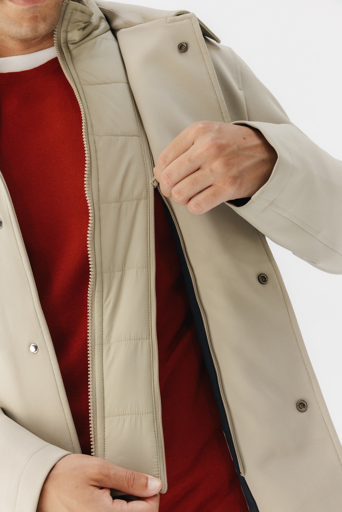 GABARDINA CORTA PERFECT BEIGE