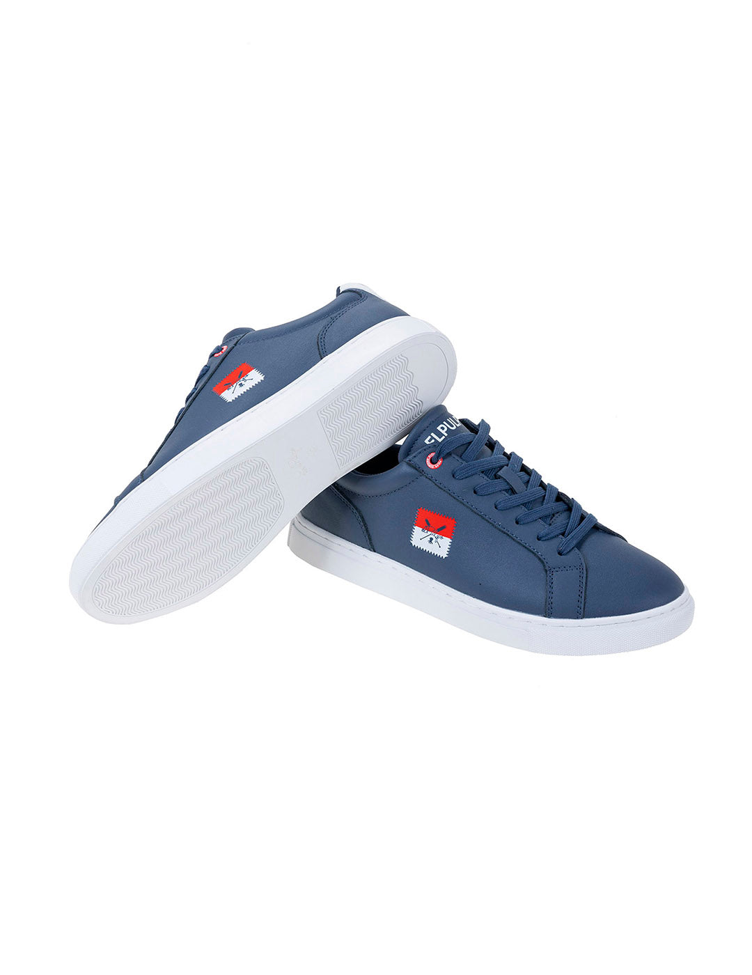 ZAPATILLA CASUAL BANDERA LATERAL AZUL MARINO