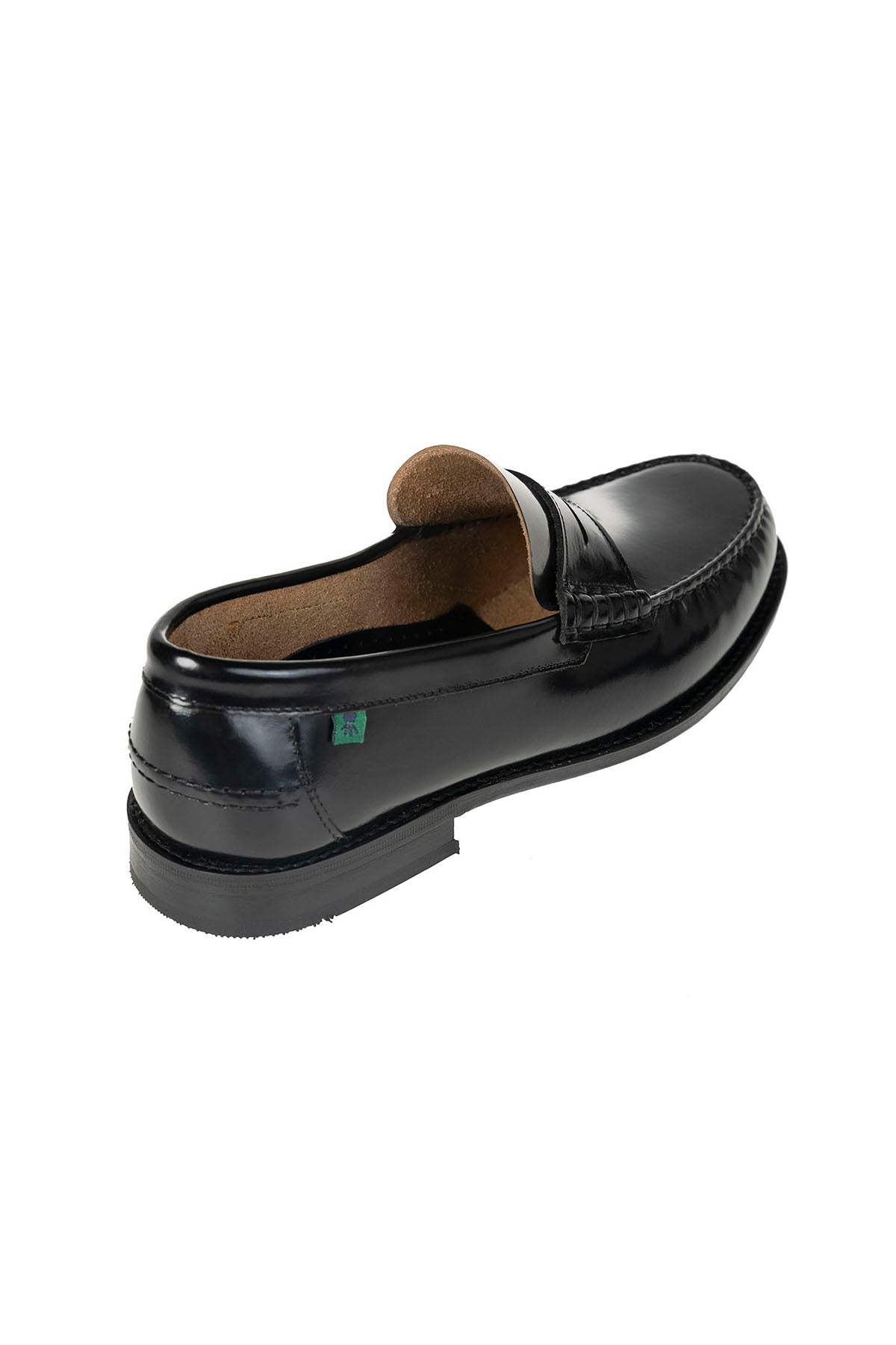 Zapato mocasín antifaz suela cuero negro