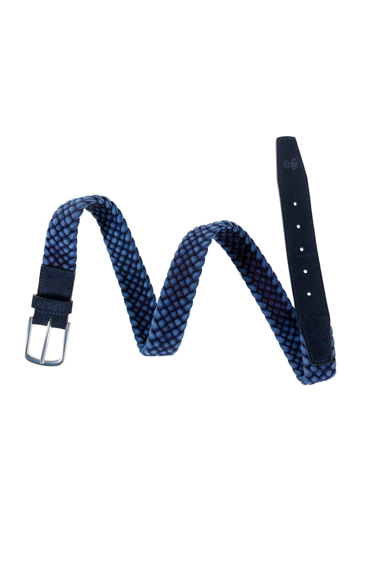 DELAVÉ NAVY BLUE BRAIDED ELASTIC BELT