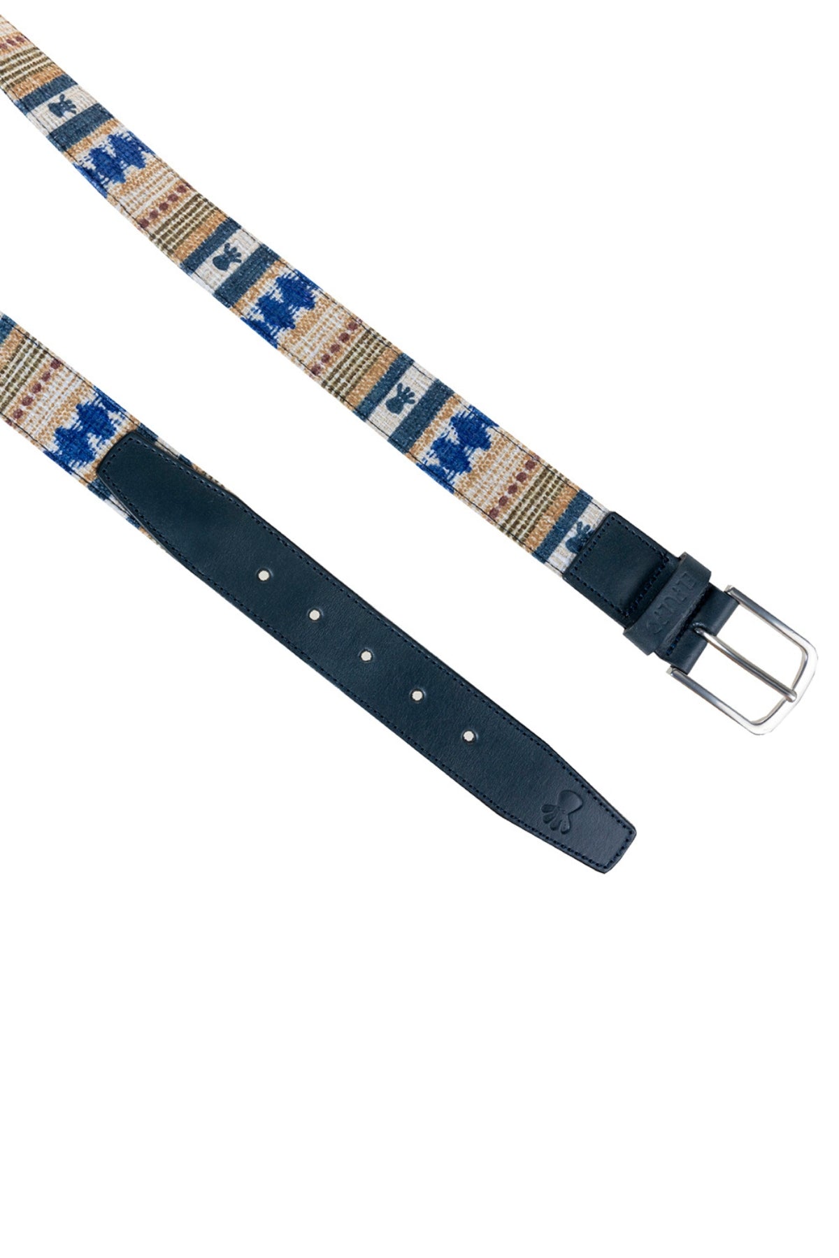 NAVY BLUE COMBINED ETHNIC WOVEN BELT