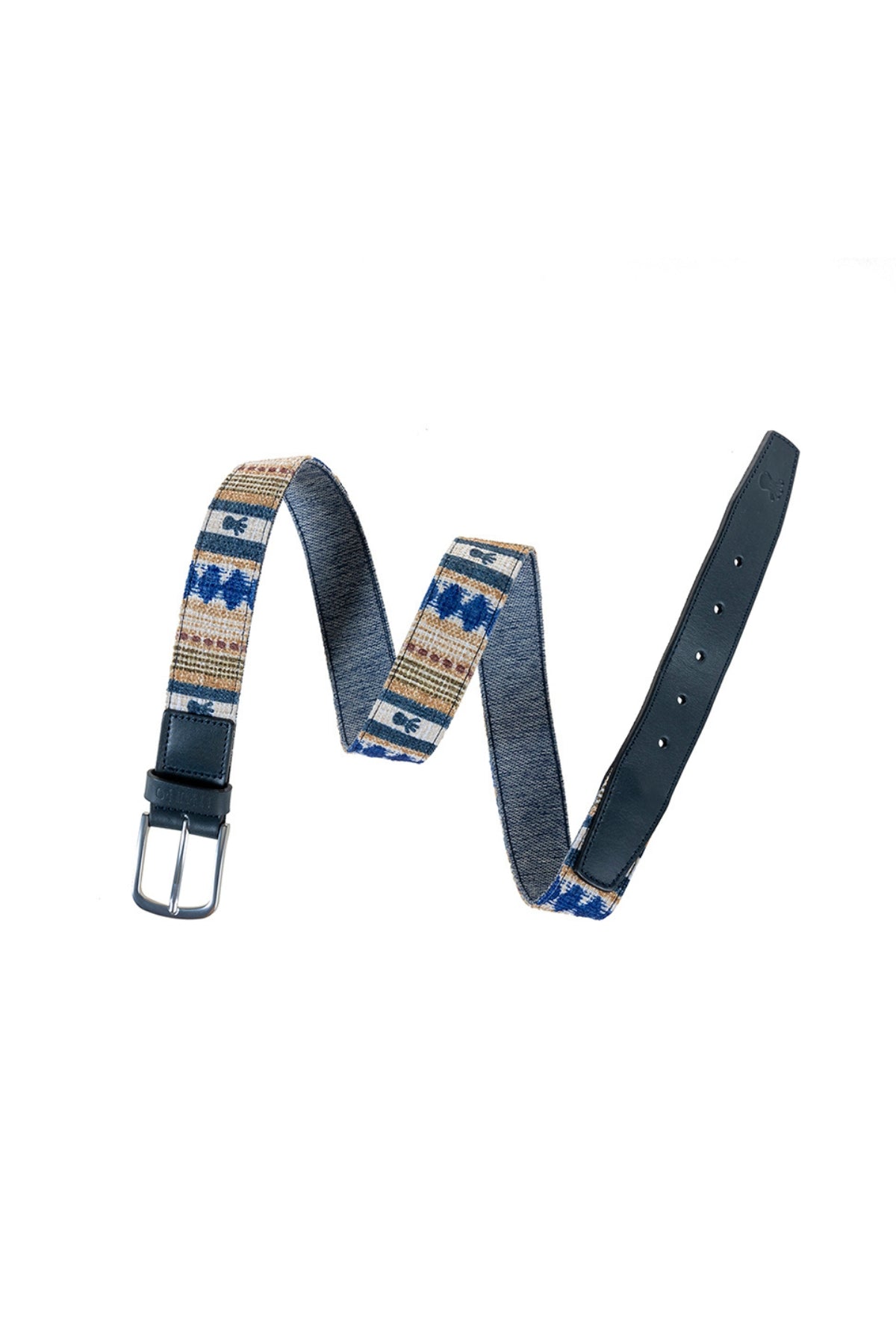 NAVY BLUE COMBINED ETHNIC WOVEN BELT