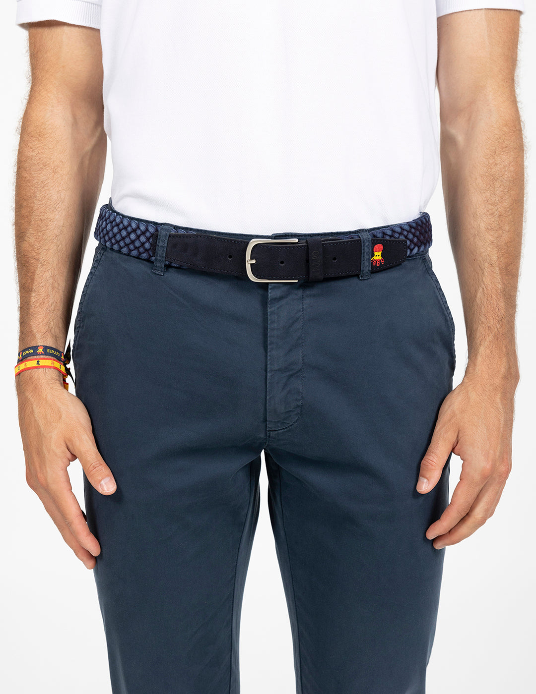 CINTURÓN VINTAGE RFEF AZUL MARINO DELAVÉ