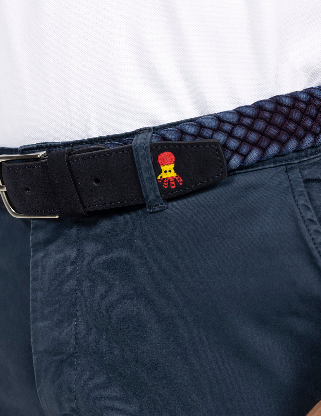 VINTAGE RFEF NAVY BLUE DELAVÉ BELT