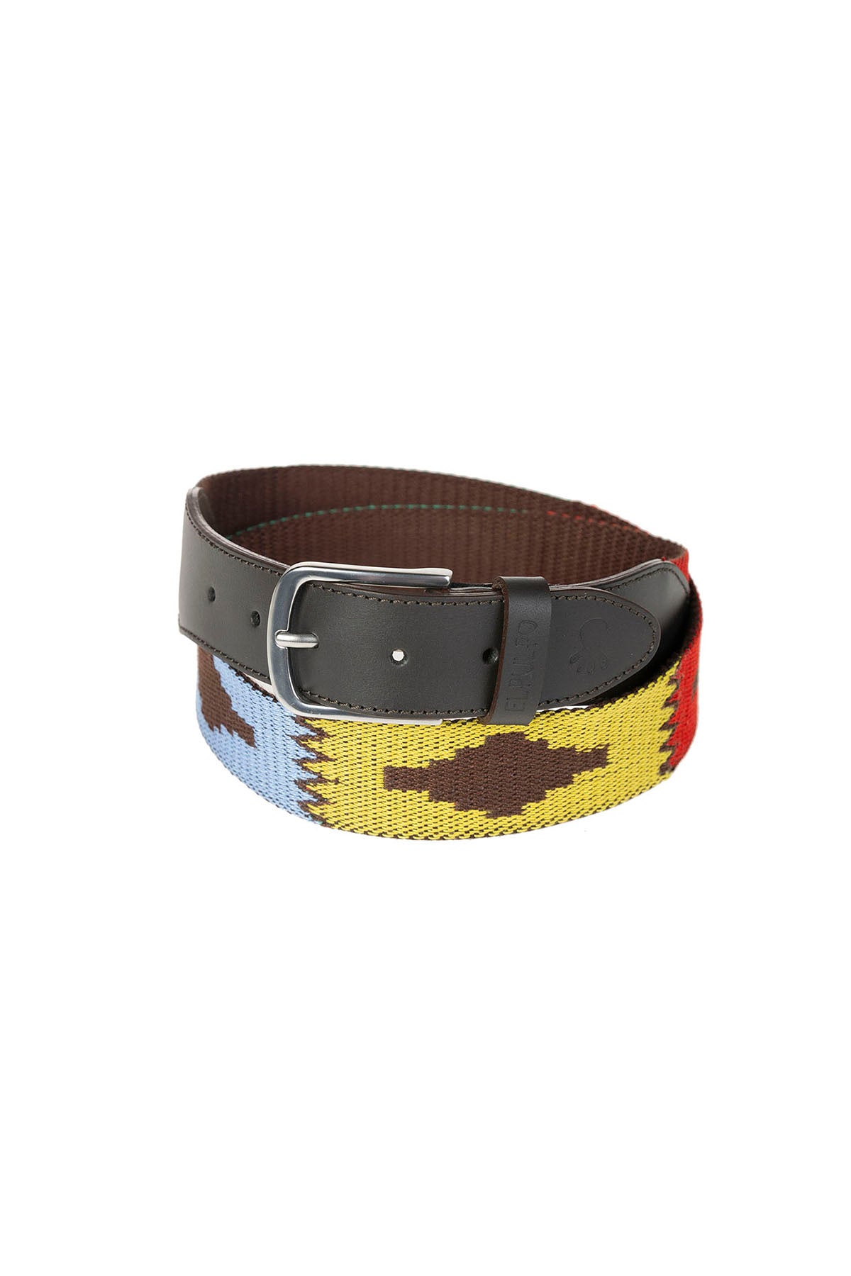 GREEN TWO-TONE ETHNIC WOVEN BELT