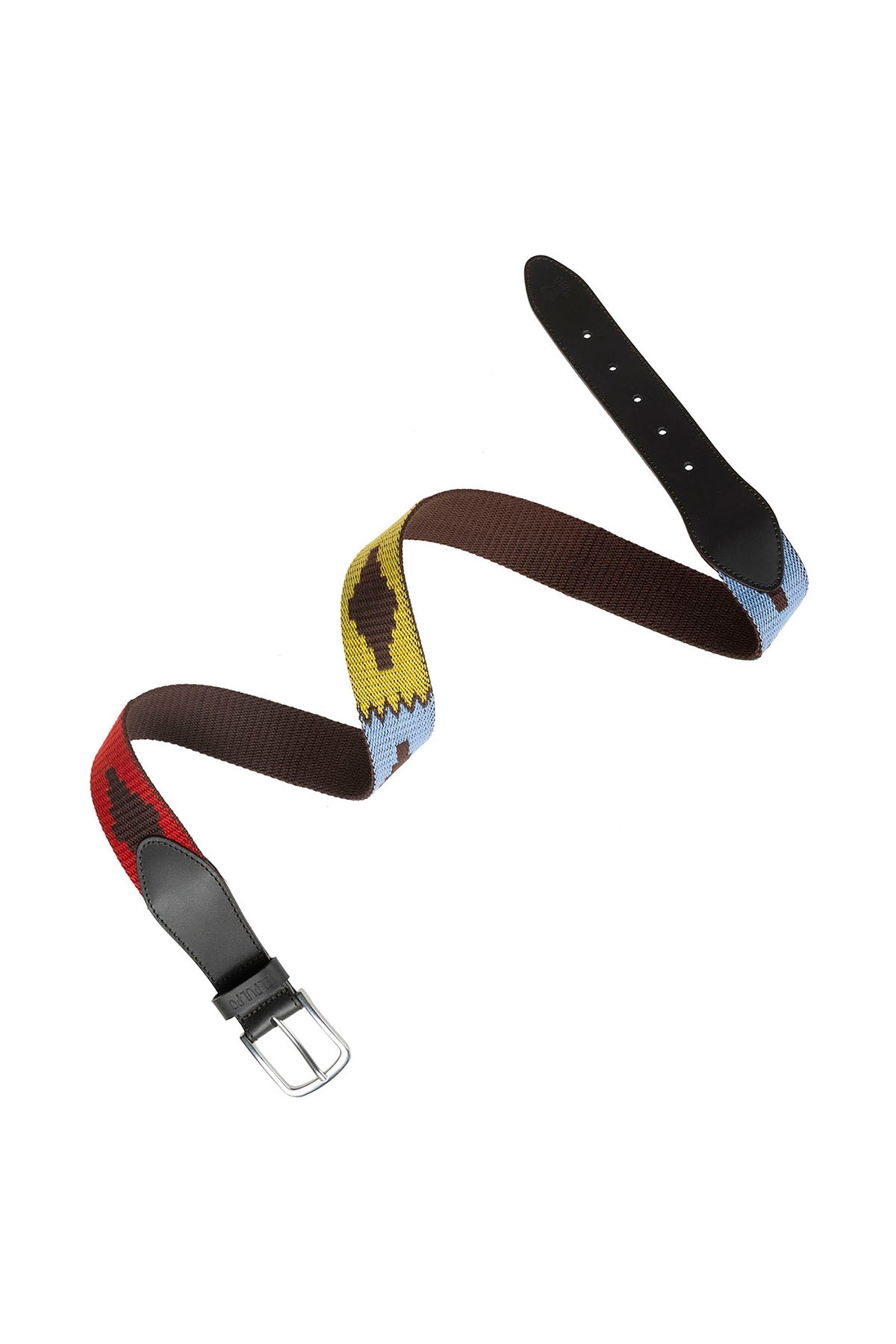 GREEN TWO-TONE ETHNIC WOVEN BELT