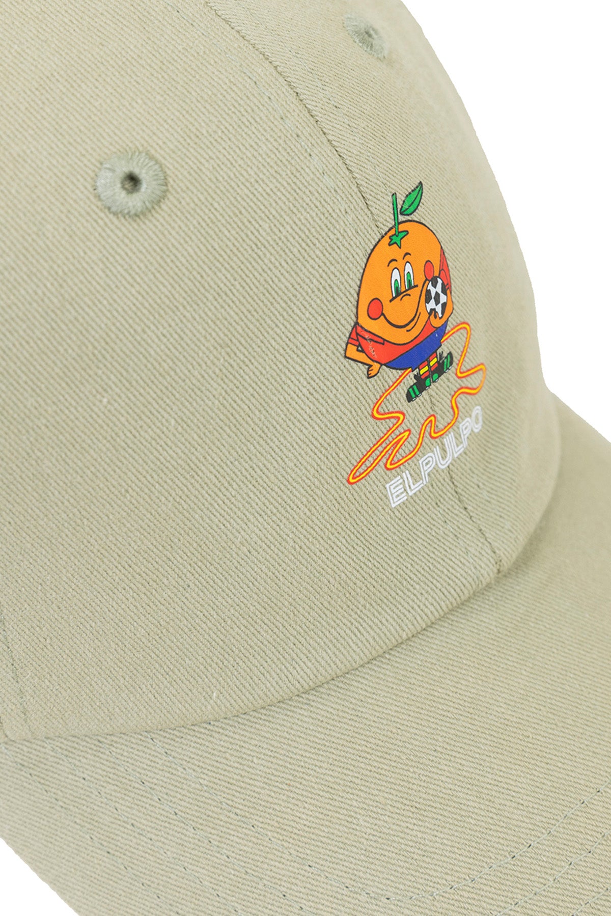 GORRA LAVADA ESTAMPADO ELPULPO Y NARANJITO VERDE SALVIA