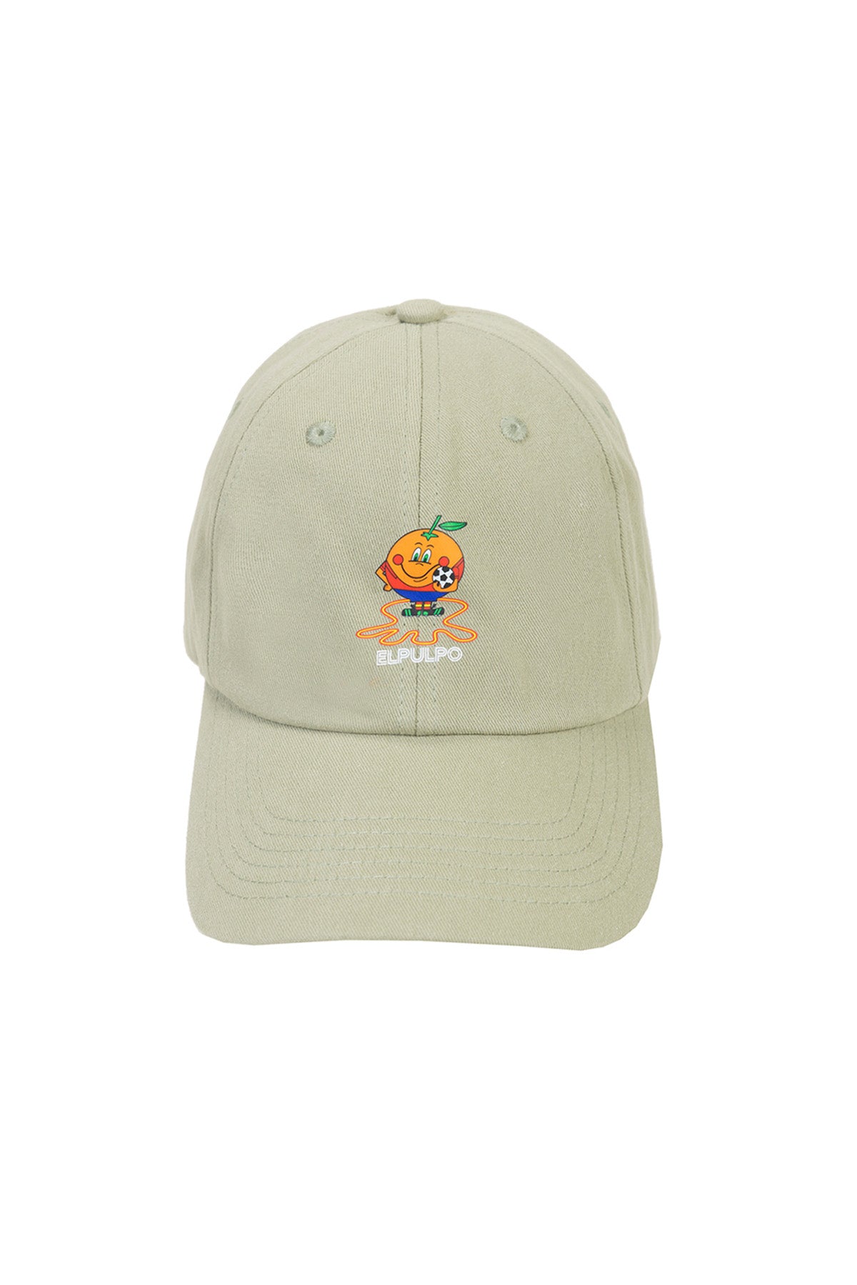 GORRA LAVADA ESTAMPADO ELPULPO Y NARANJITO VERDE SALVIA