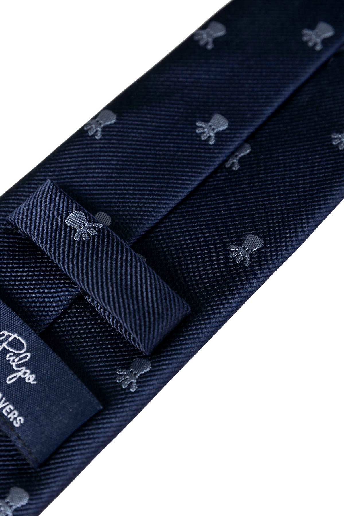 Corbata pulpos azul marino