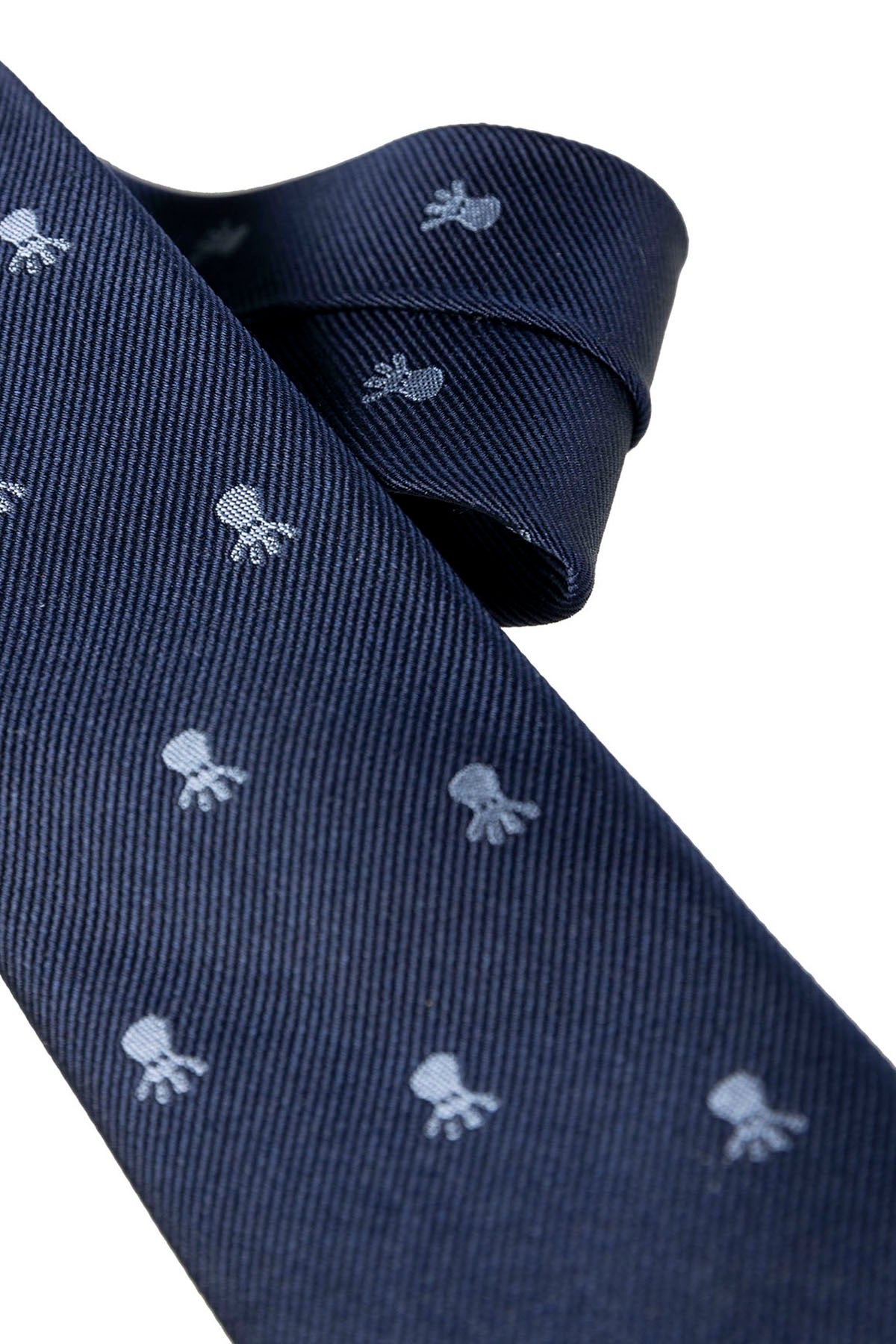 Corbata pulpos azul marino