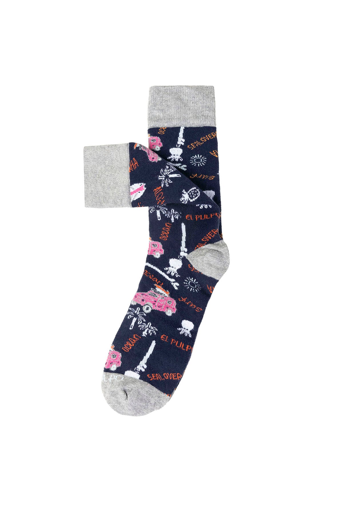 PACK OF MULTICOLOR SURF PRINT SOCKS