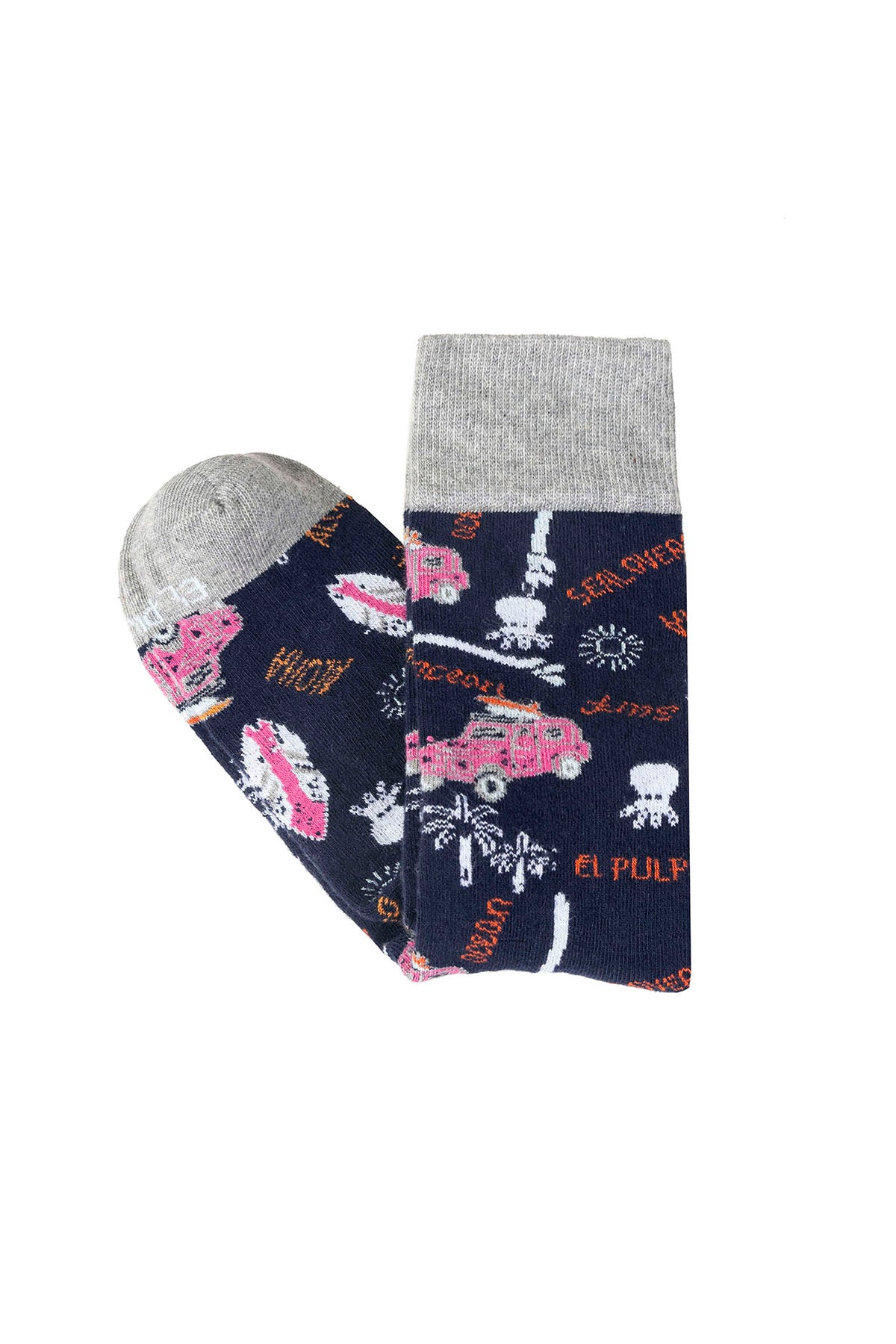 PACK OF MULTICOLOR SURF PRINT SOCKS