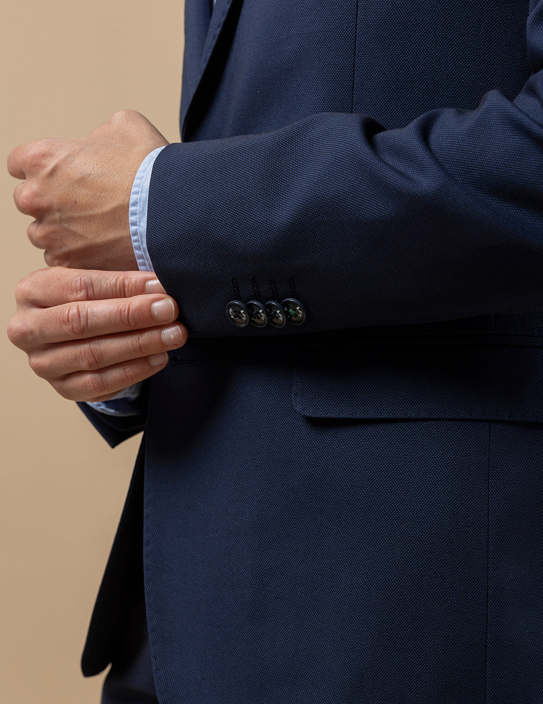 TRAJE MICROESTRUCTURA AZUL MARINO