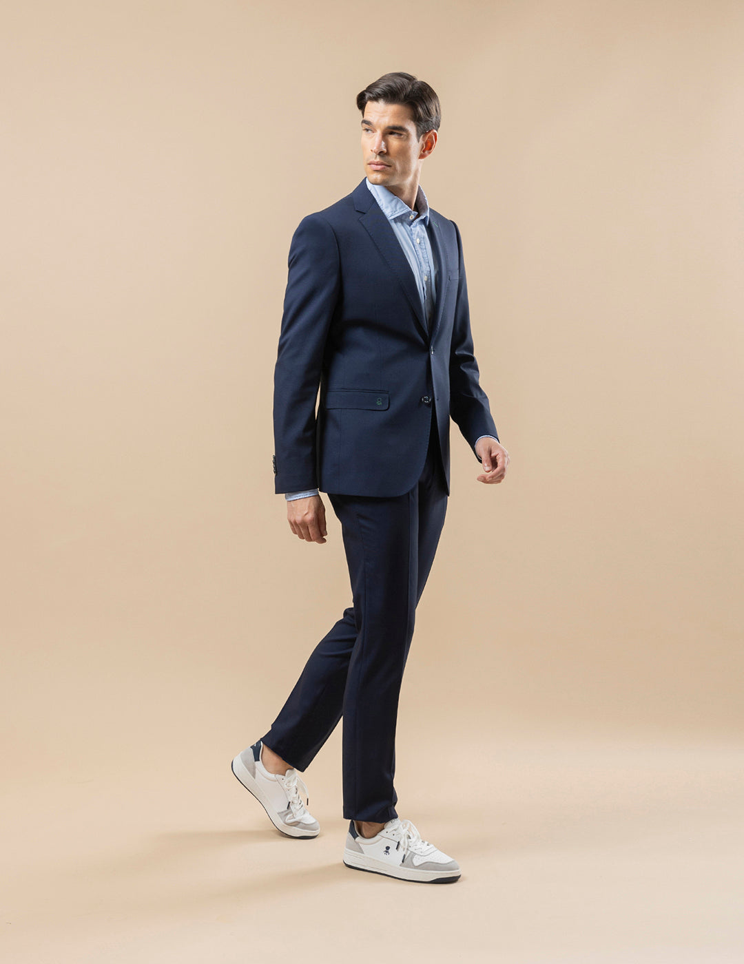 TRAJE MICROESTRUCTURA AZUL MARINO