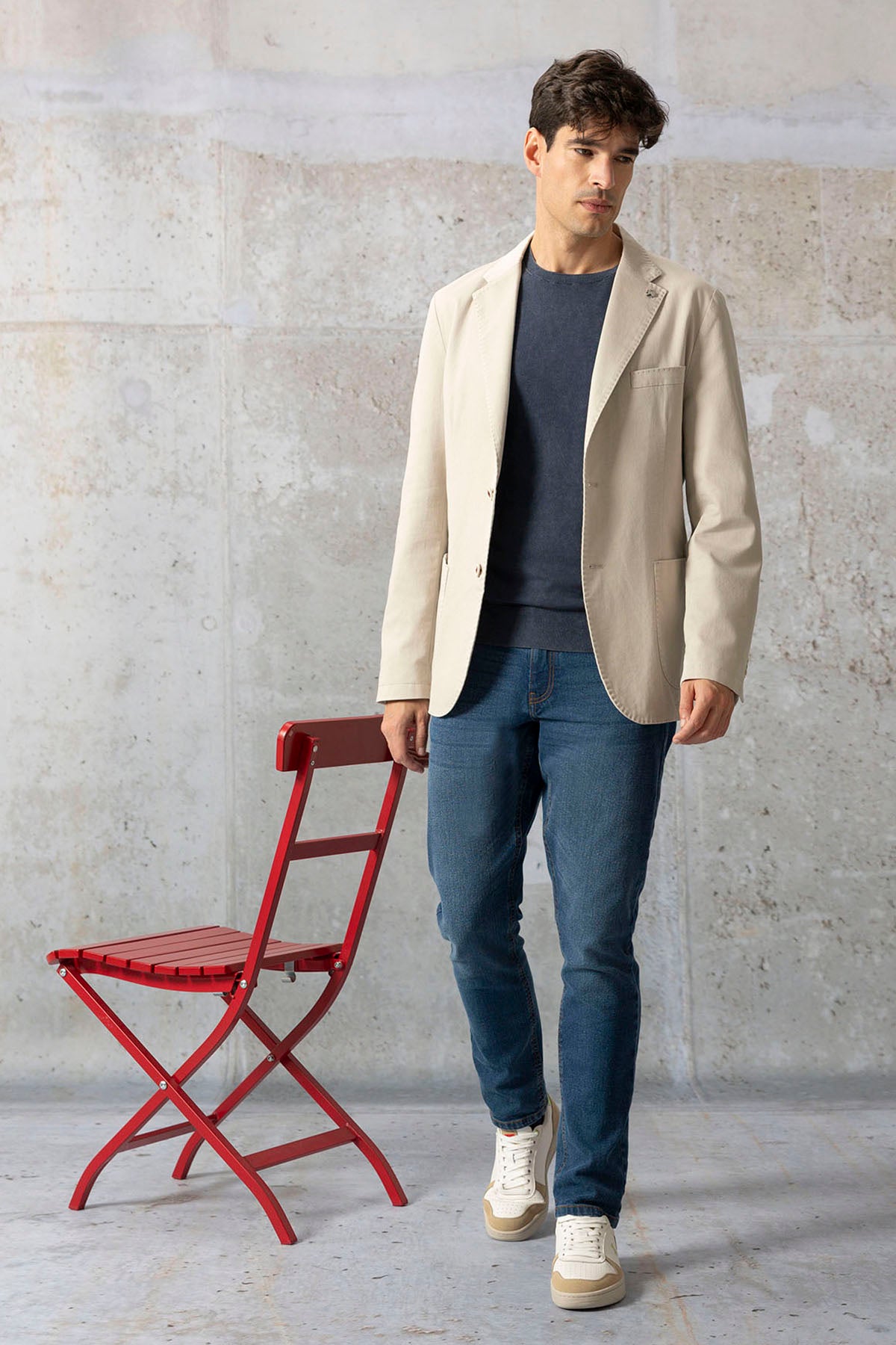 BLAZER TINGIDO EM ROUPA MARFIM
