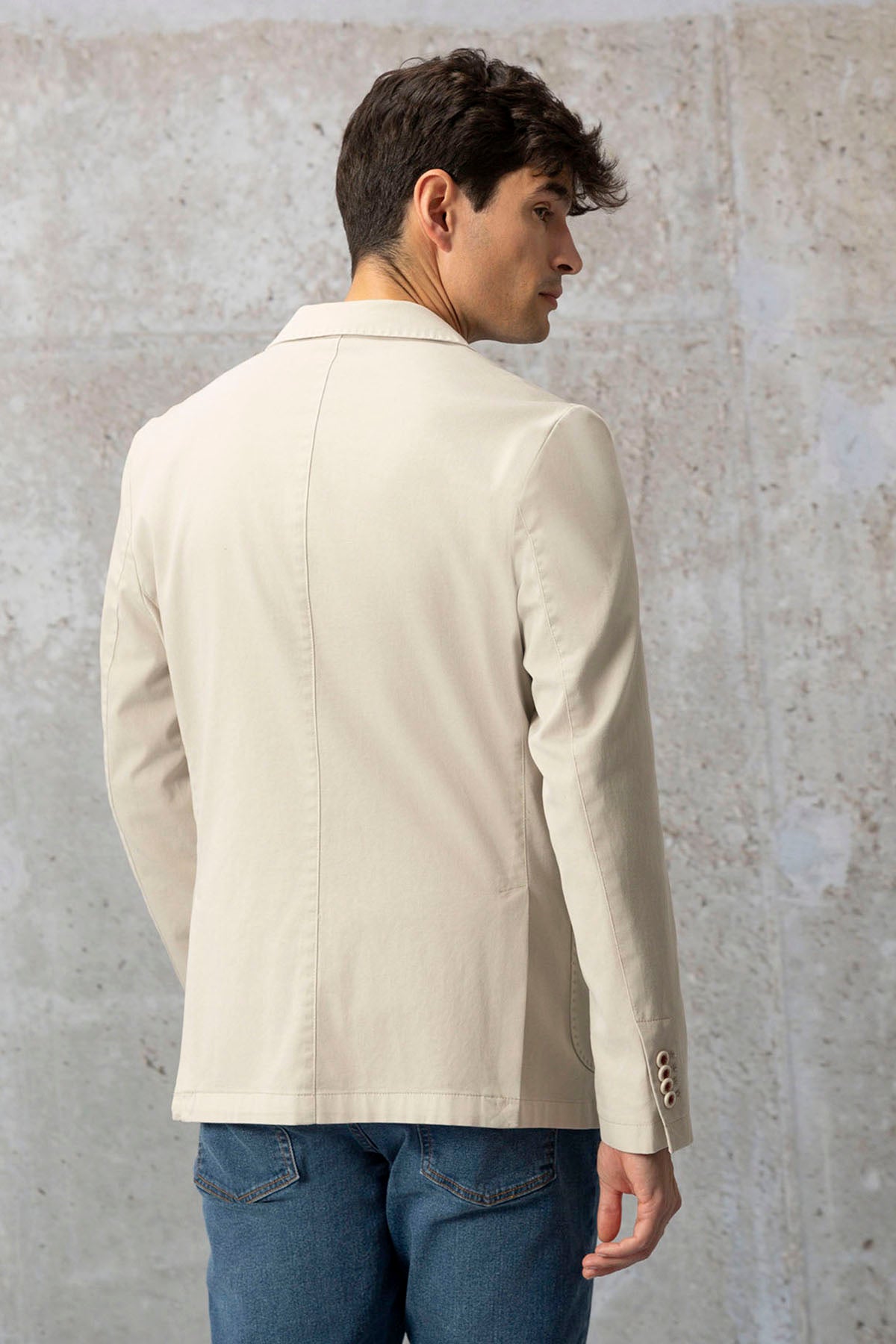 BLAZER TINGIDO EM ROUPA MARFIM