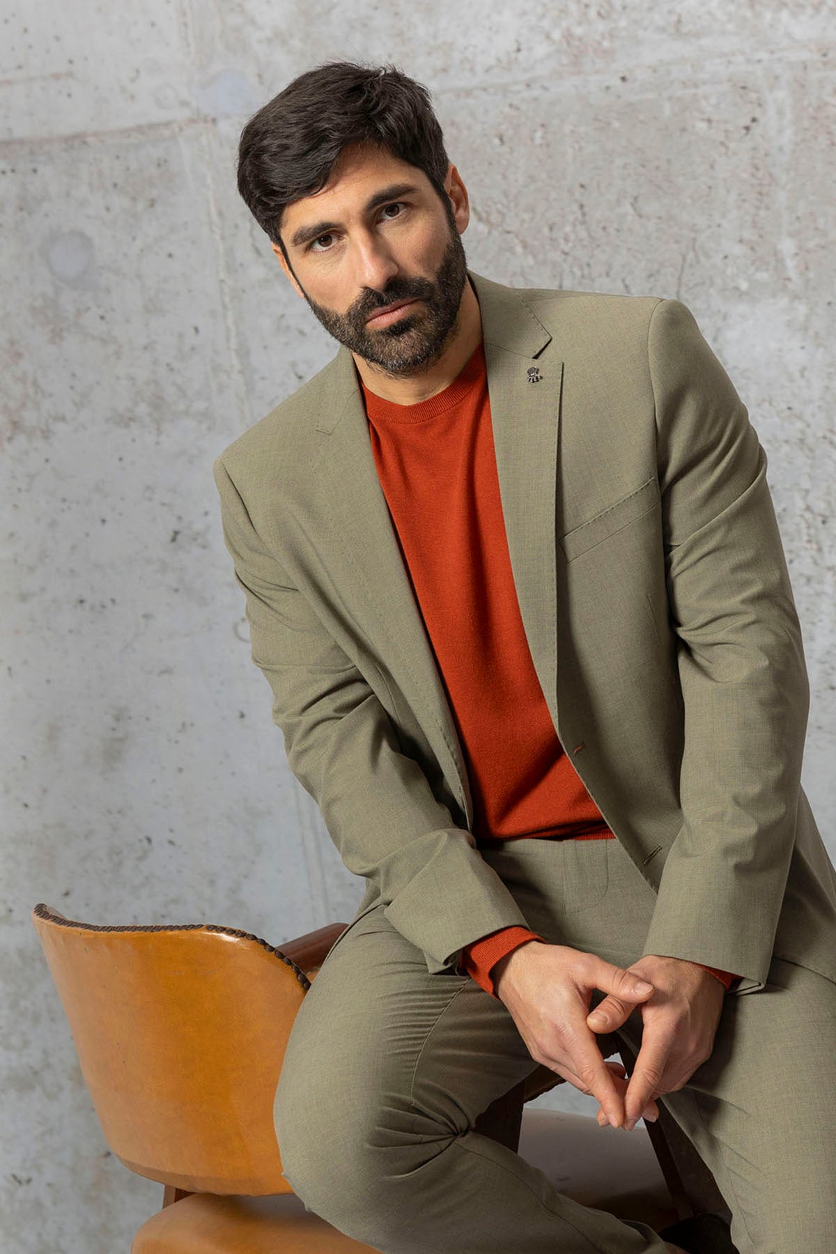 Americana traje comfort verde medio