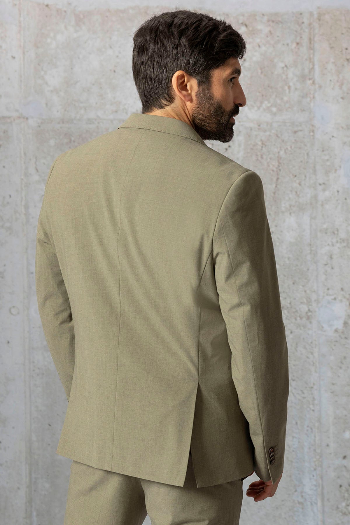 Blazer de fato verde médio confortável