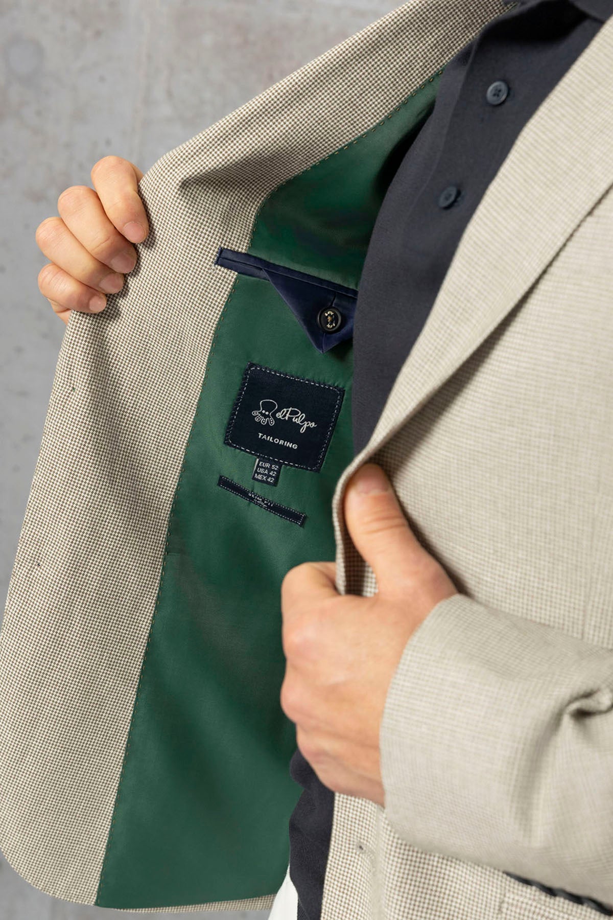 BLAZER DENTE DE PODRE COM LINHO BEGE