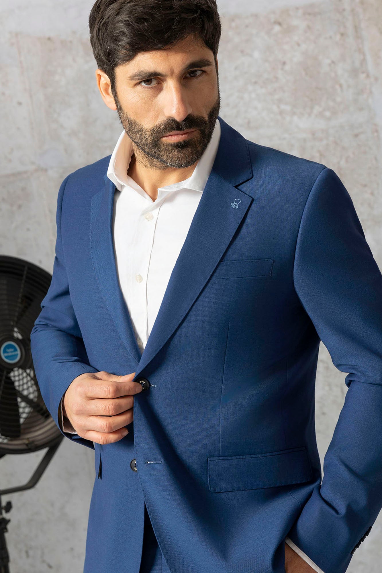 BLAZER AZUL MARINHO COM MICRODESENHOS