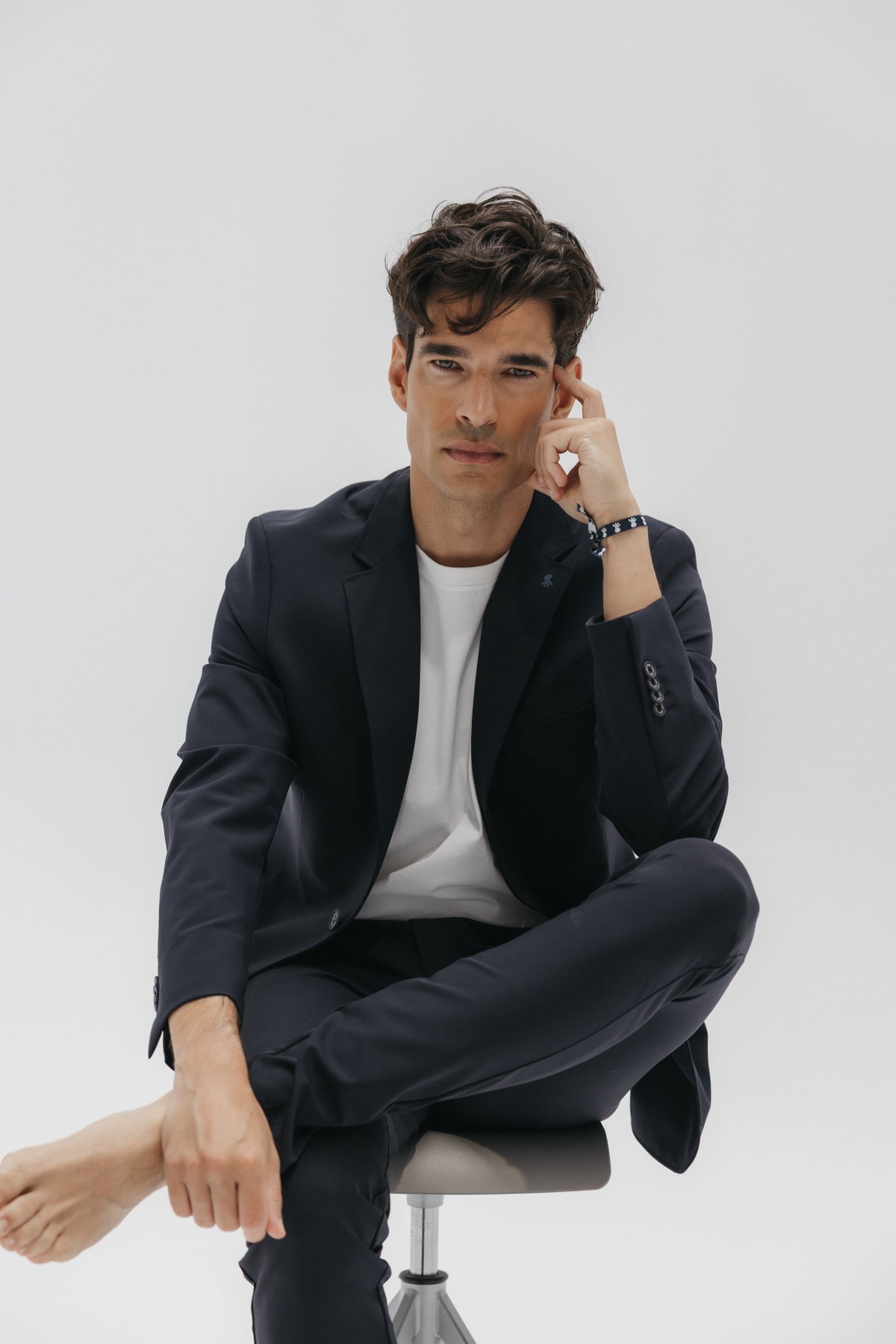 Americana técnica ultraligera azul marino