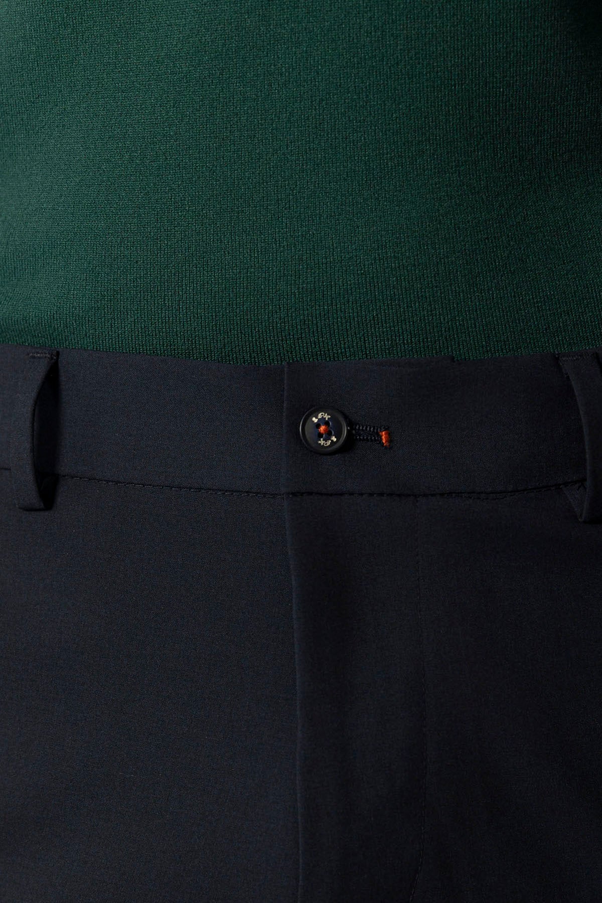 Calça de fato azul marinho confortável