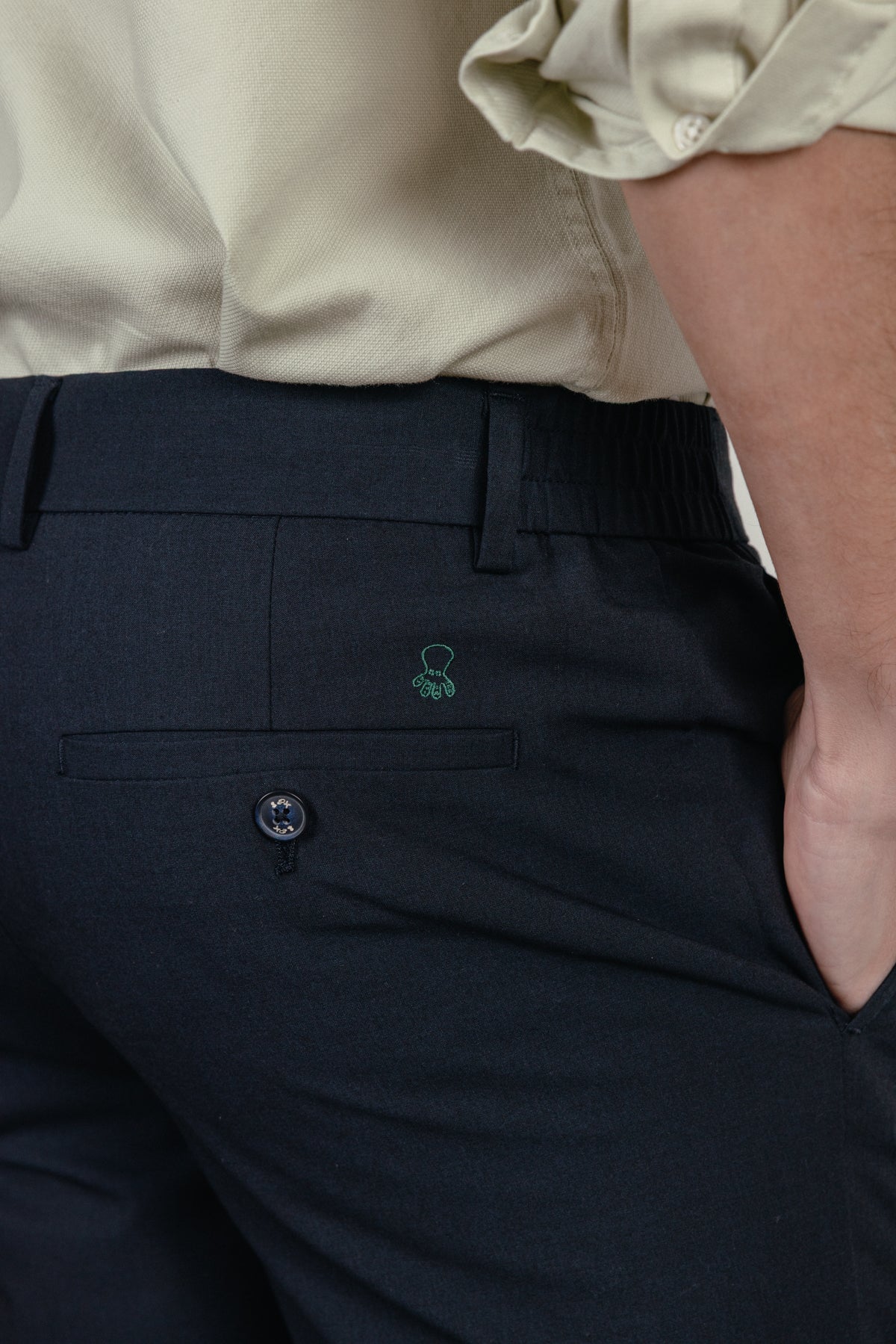 Pantalón traje comfort azul marino