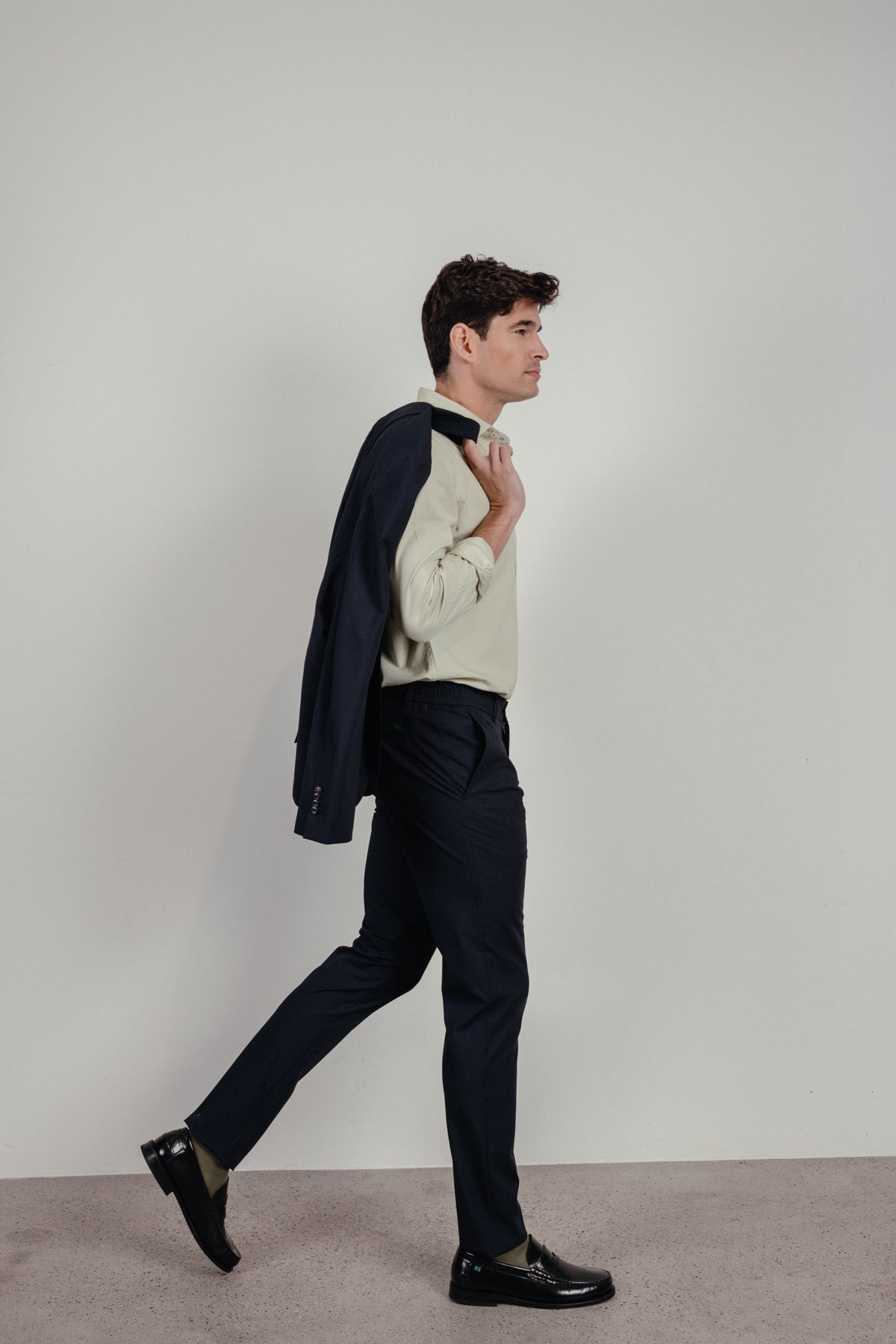 Pantalón traje comfort azul marino