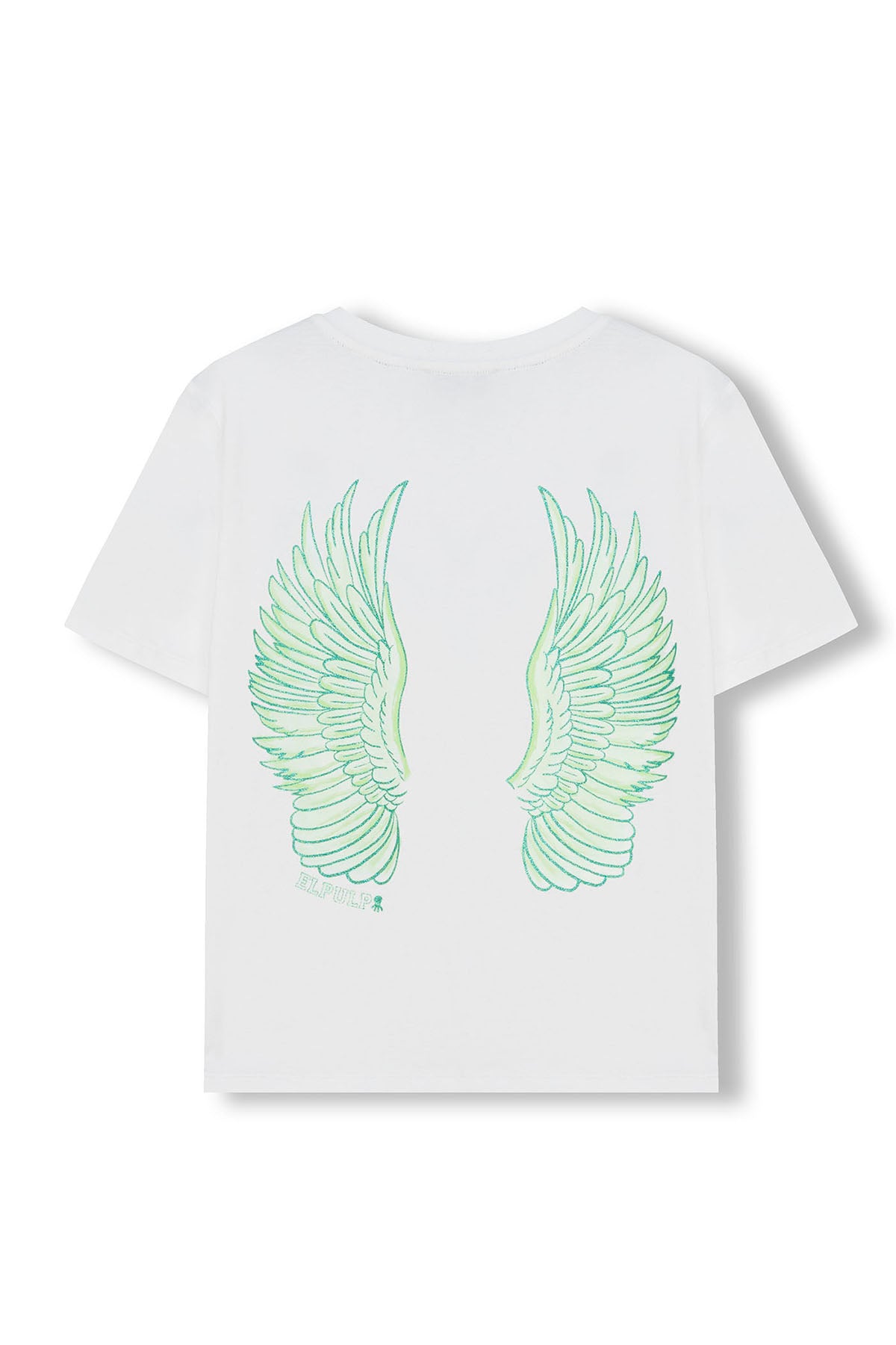 T-SHIRT ADOLESCENTE LAVADA ASAS BRANCAS PURAS