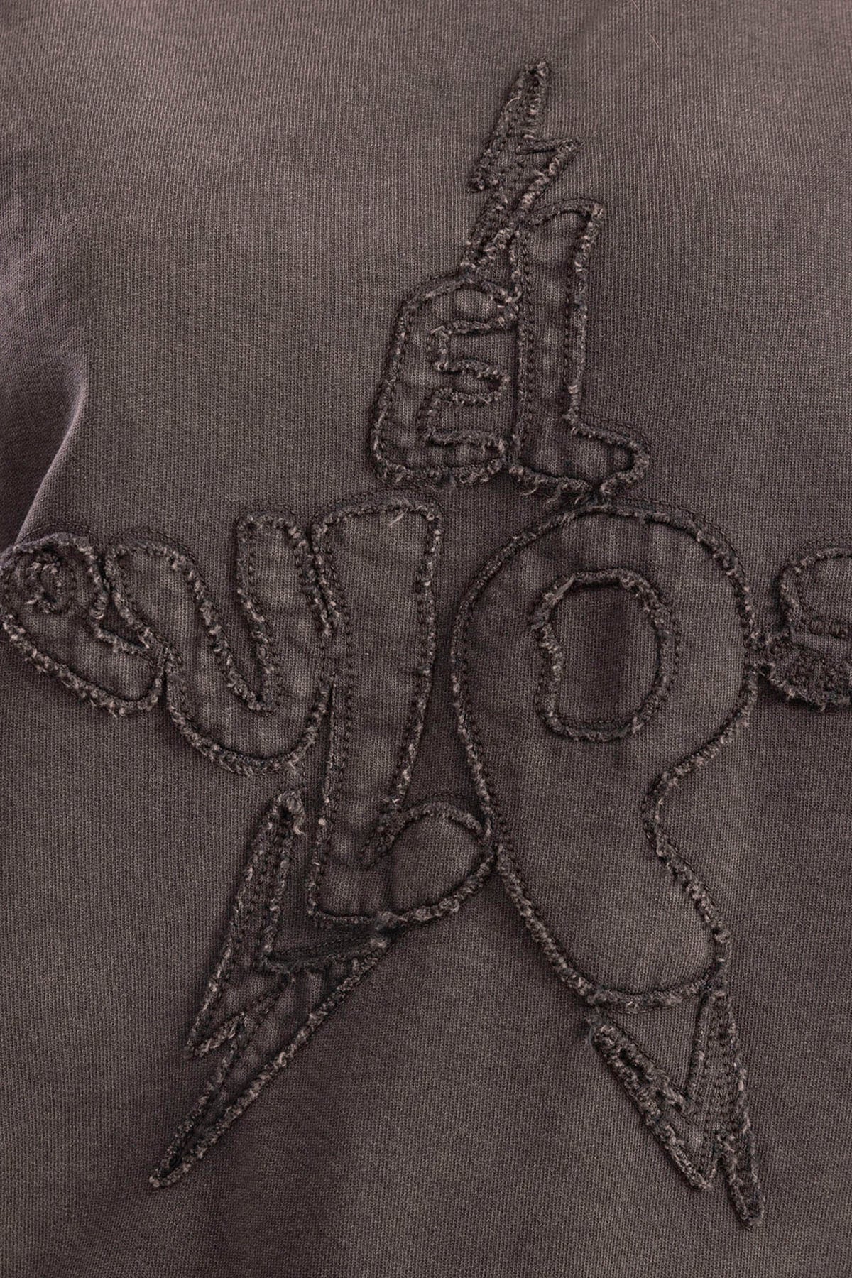 TEEN SWEATSHIRT WORN STAR BLACK DELAVÉ