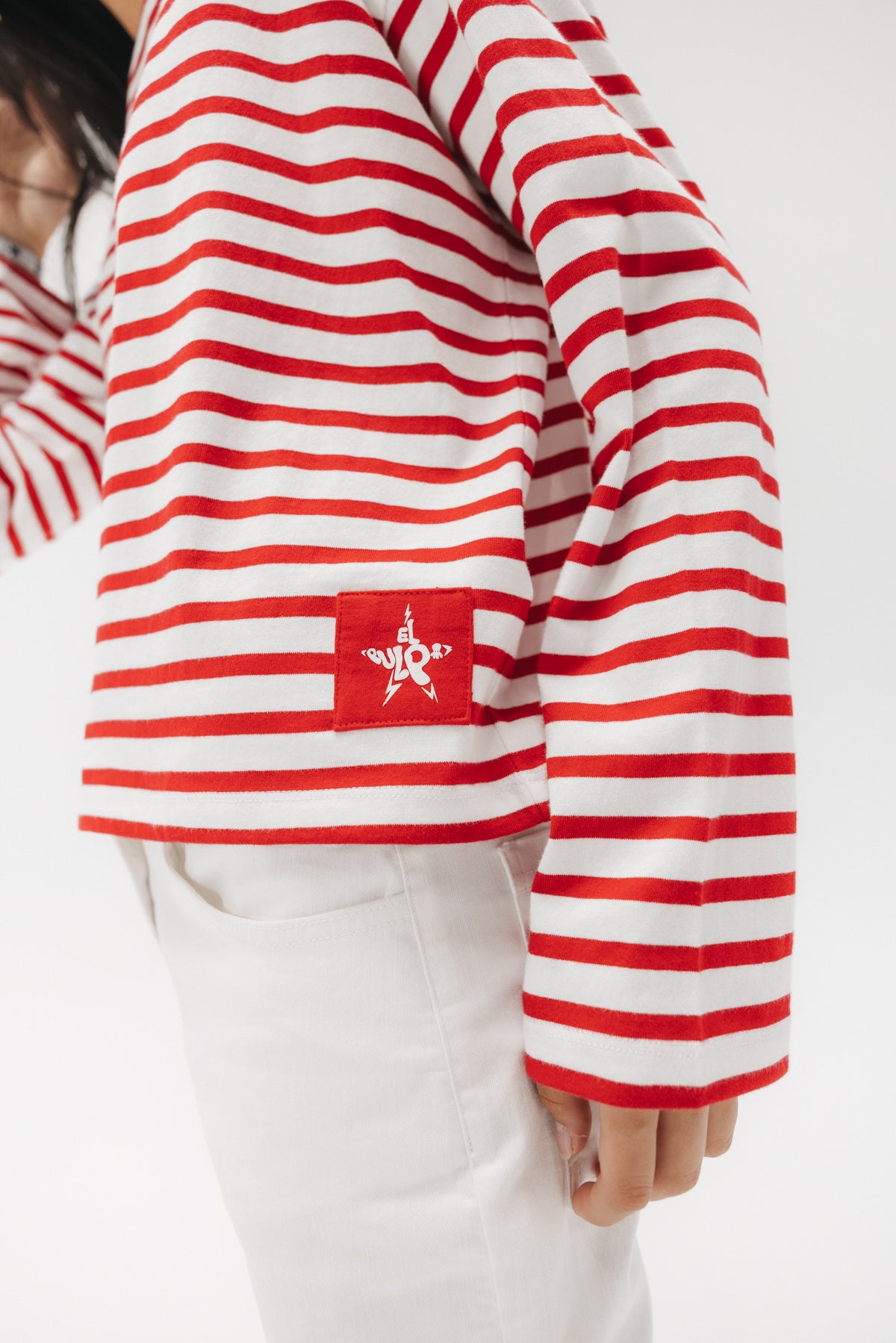 CAMISETA MANGA LARGA TEEN RAYAS ETIQUETA CEREZA