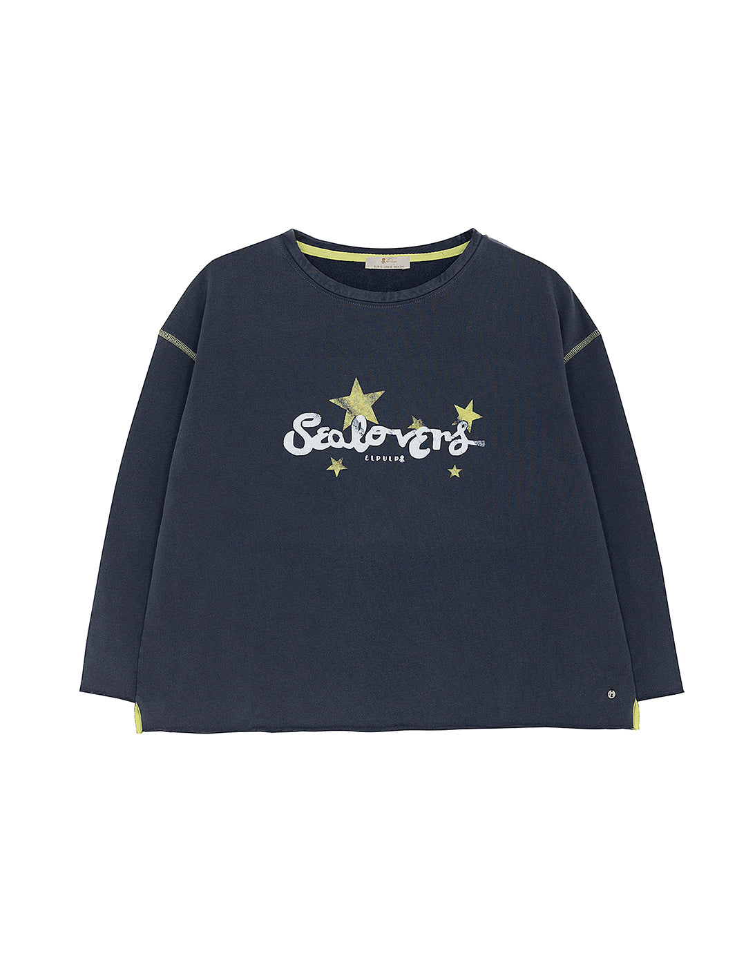 SUDADERA TEEN LAVADA SHINE LIKE SEALOVERS AZUL MARINO DELAVÉ