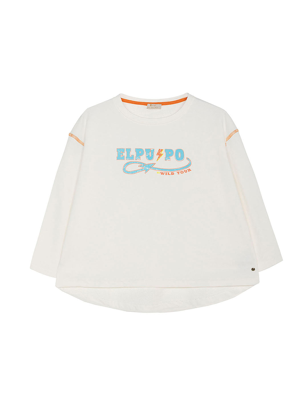 SUDADERA TEEN LAVADA ROLLERCOASTER BLANCO ROTO