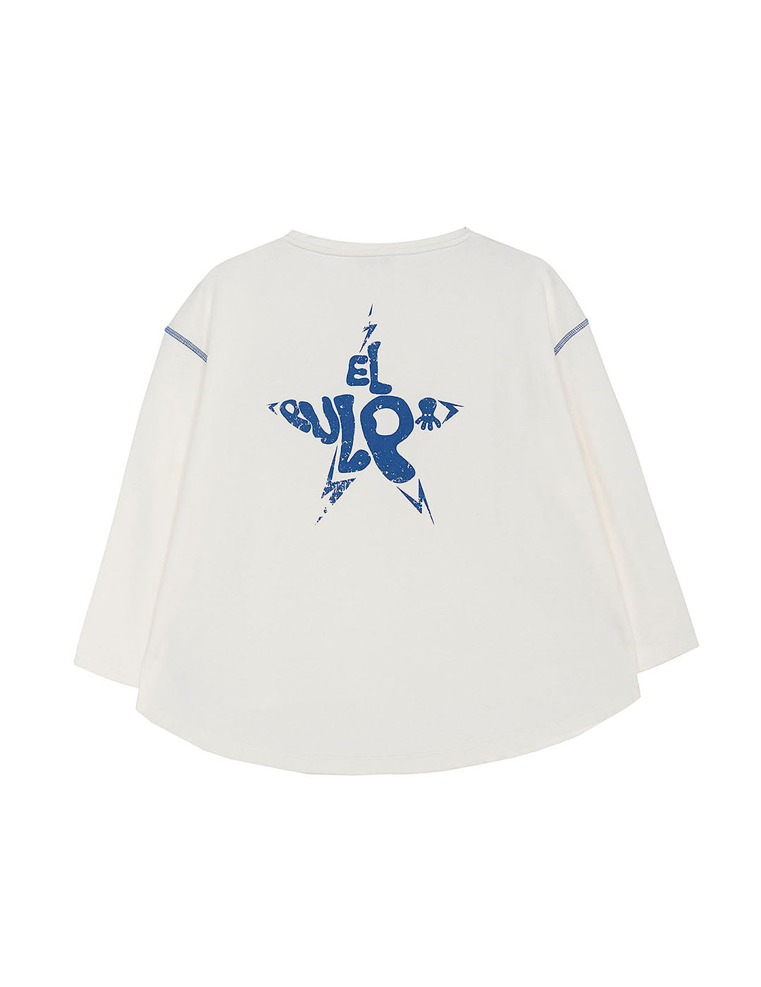 SUDADERA TEEN LAVADA COLOR STAR BLANCO ROTO