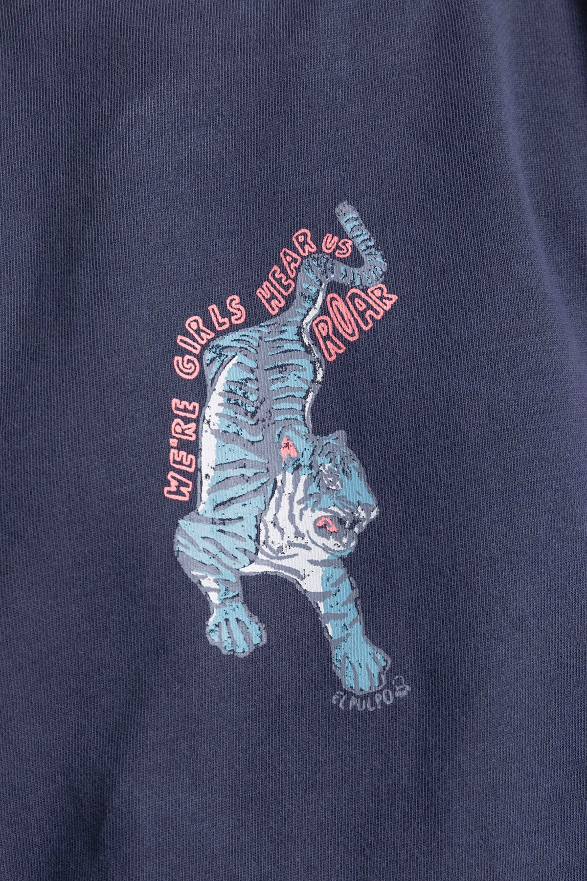 ROAR GIRLS NAVY BLUE DELAVÉ TEEN WASHED SWEATSHIRT