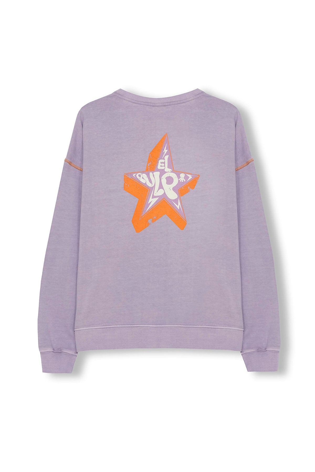 SUDADERA TEEN LAVADA CONTRAST STAR LILA