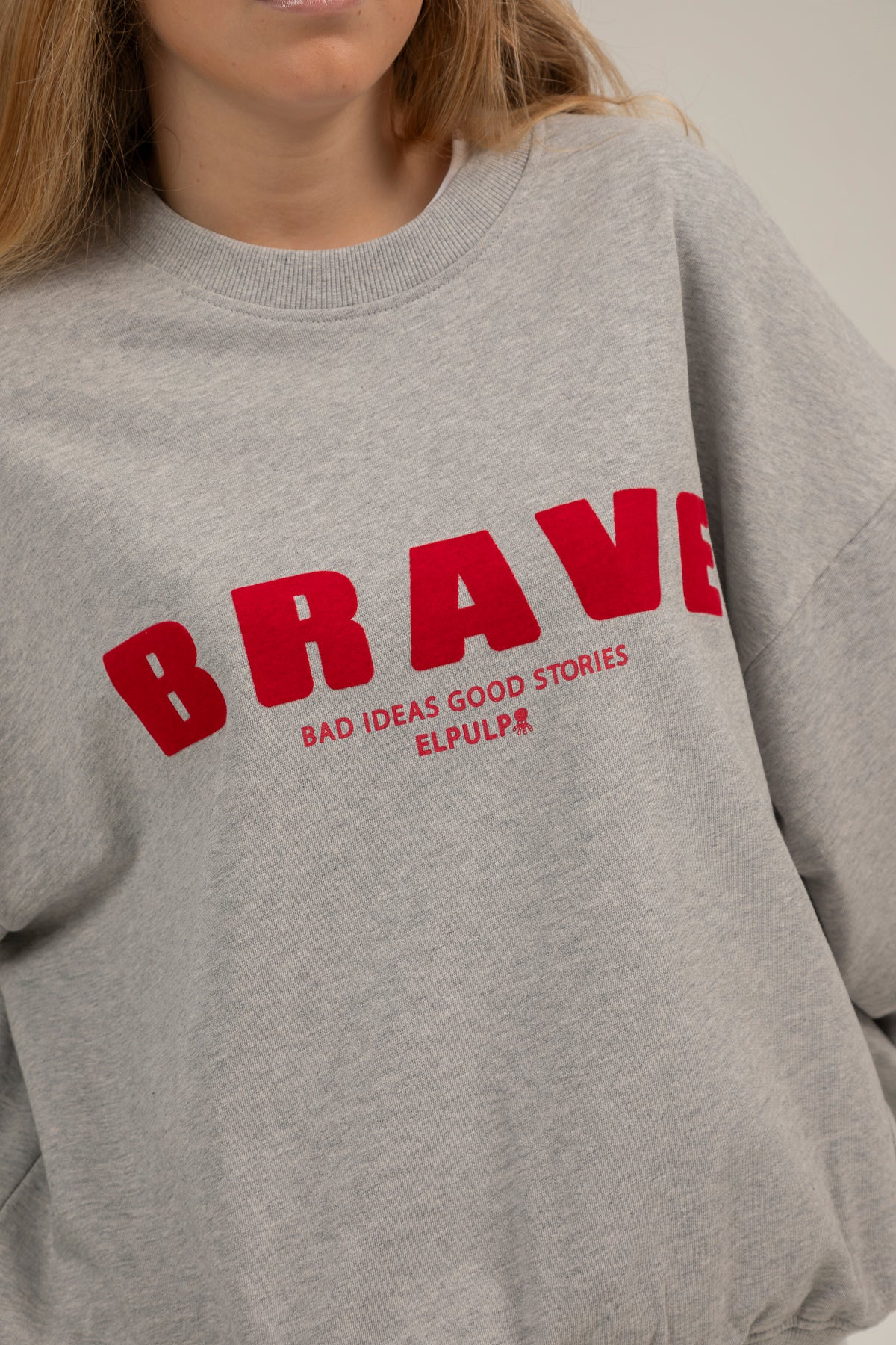 Sudadera teen brave gris vigoré