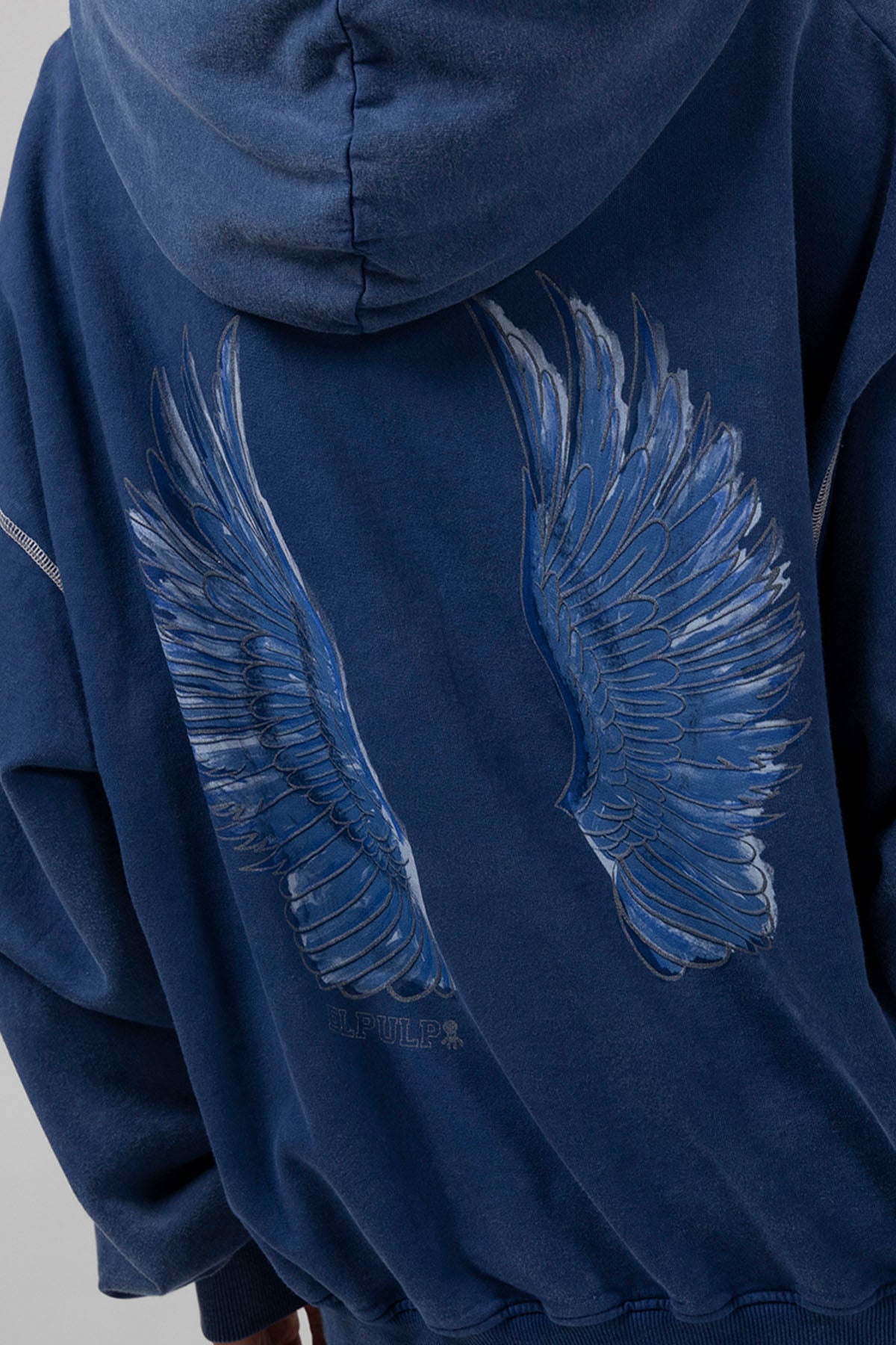 SUDADERA CAPUCHA TEEN ALAS ÍNDIGO DELAVÉ