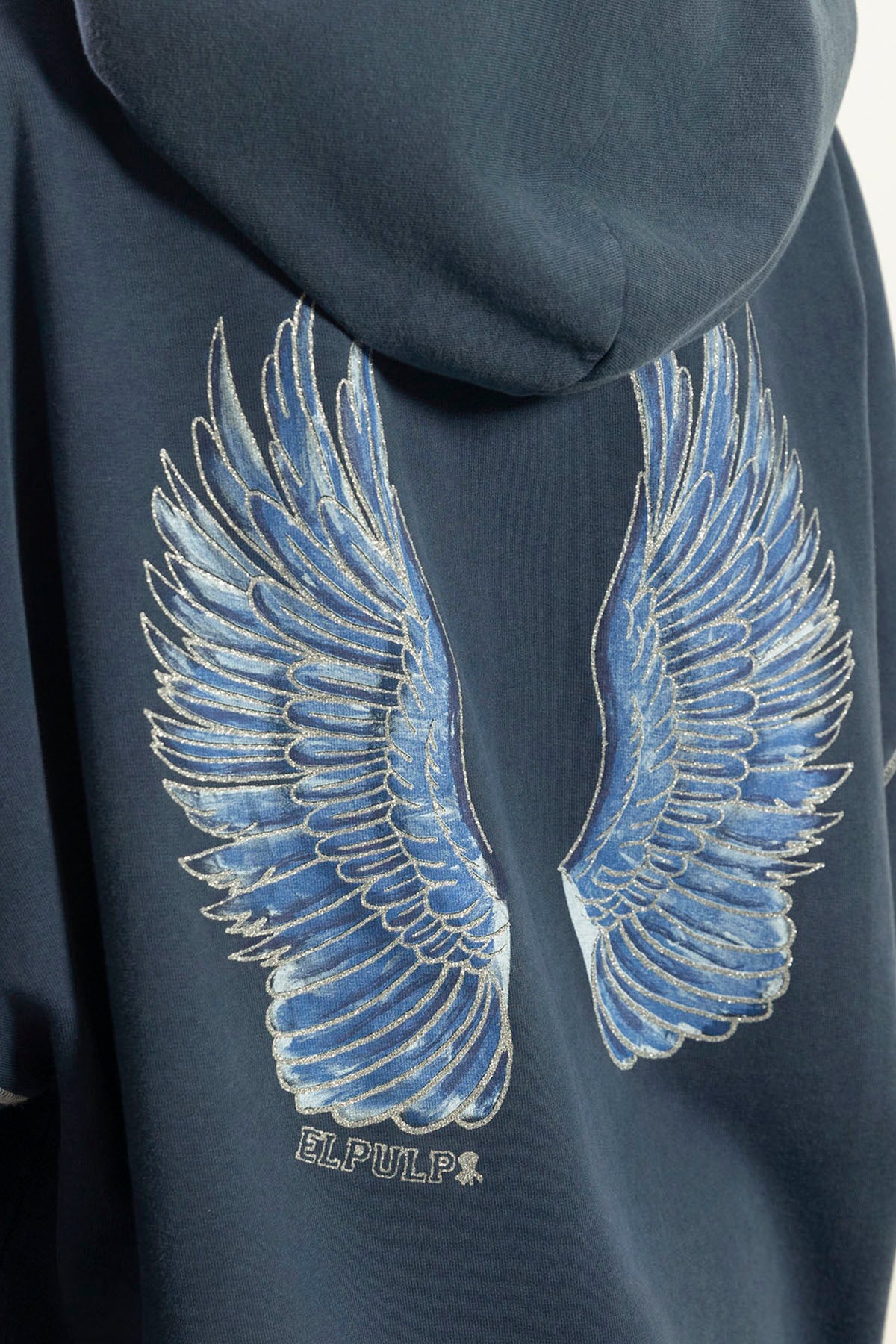 SUDADERA CAPUCHA TEEN ALAS AZUL MARINO DELAVÉ