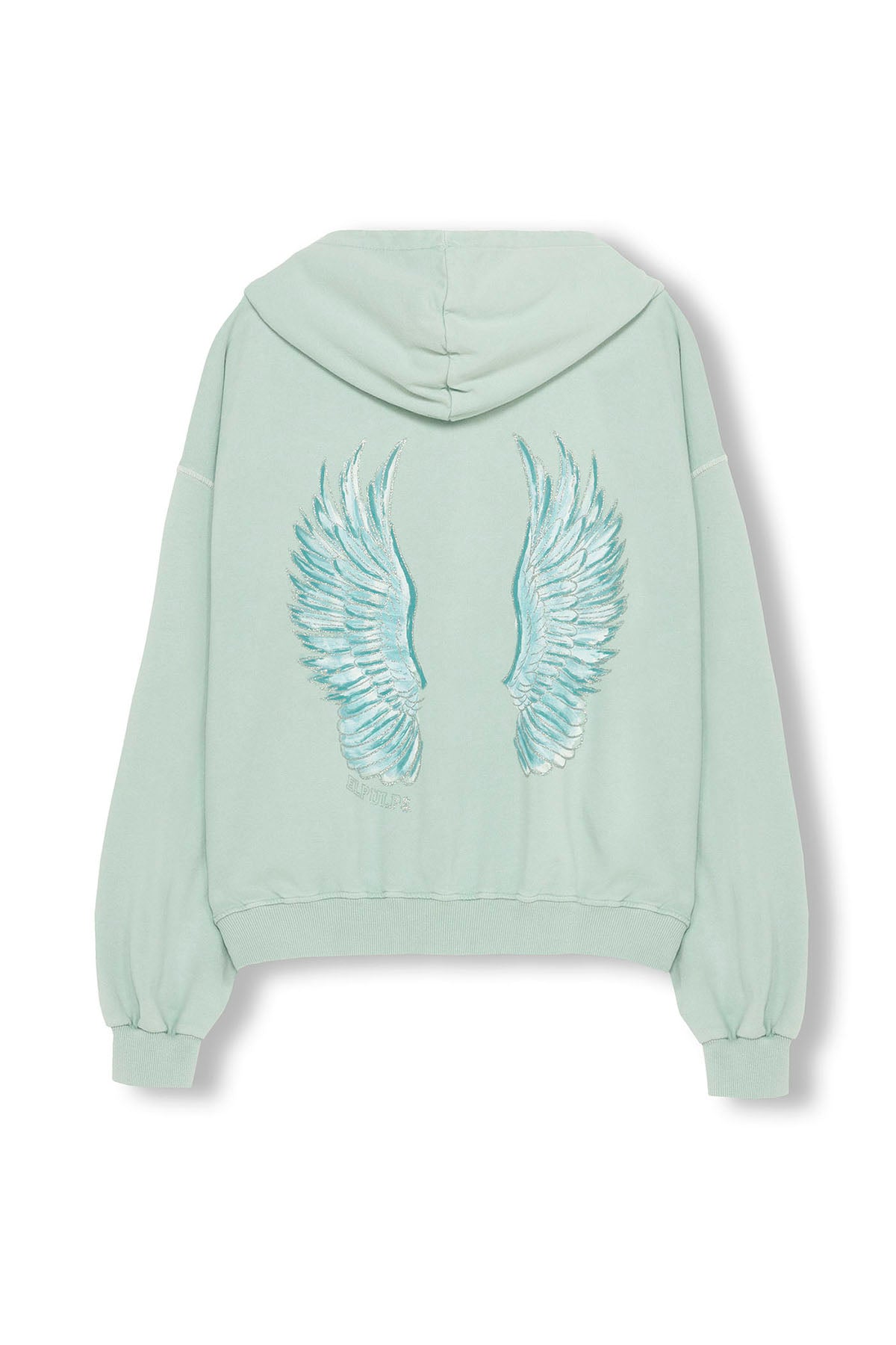 SUDADERA CAPUCHA TEEN ALAS VERDE AGUA