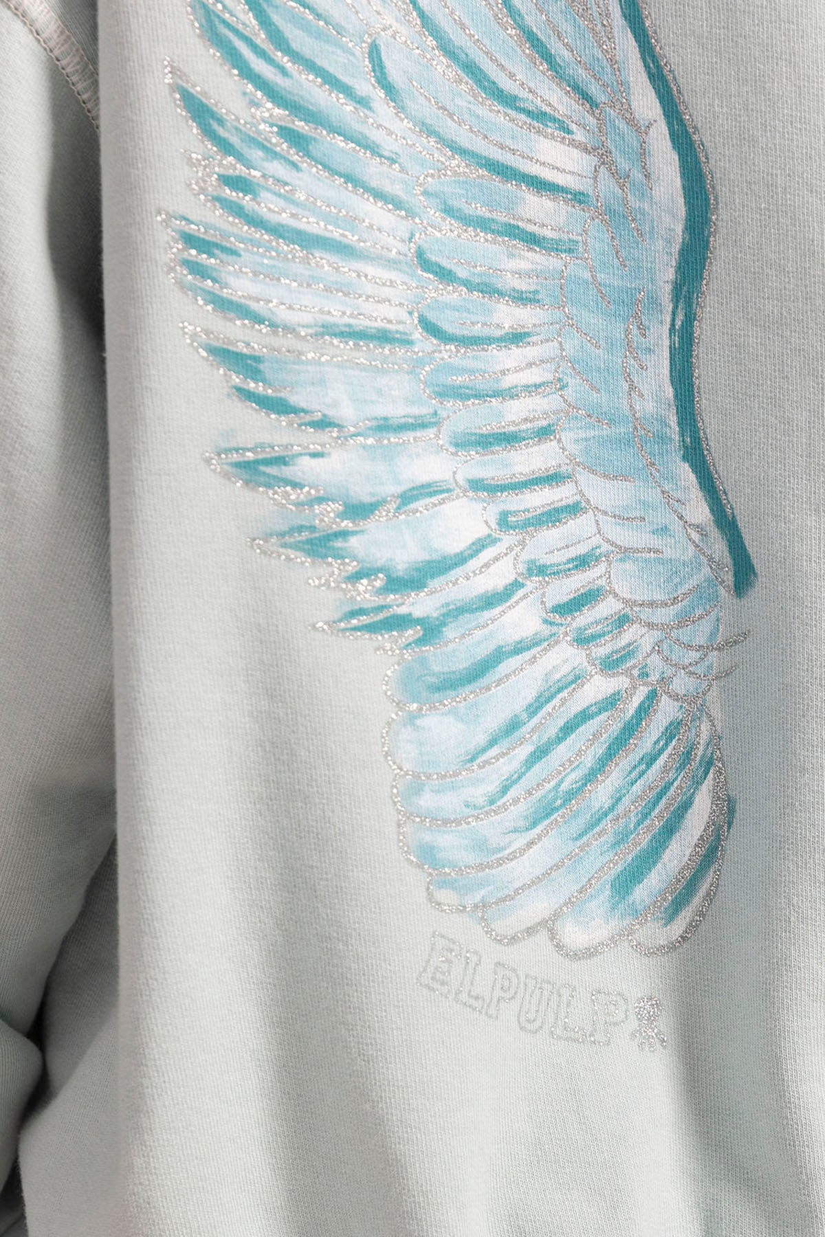 SUDADERA CAPUCHA TEEN ALAS VERDE AGUA