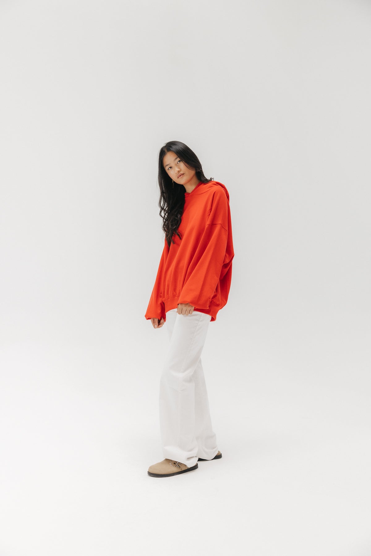 SUDADERA CAPUCHA TEEN ESTRELLA DESHILACHADA CEREZA