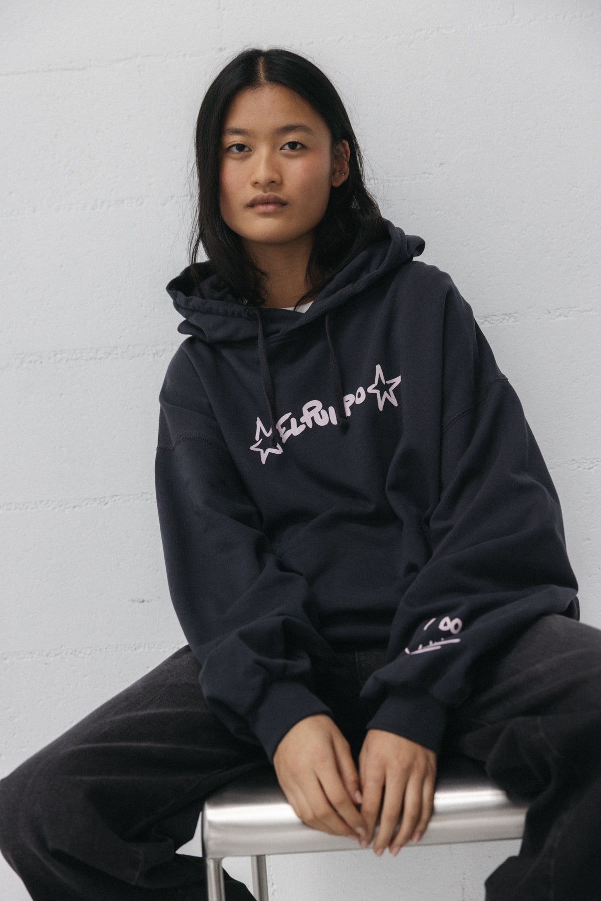 SUDADERA CAPUCHA TEEN MULTI ESTAMPADO ANTRACITA