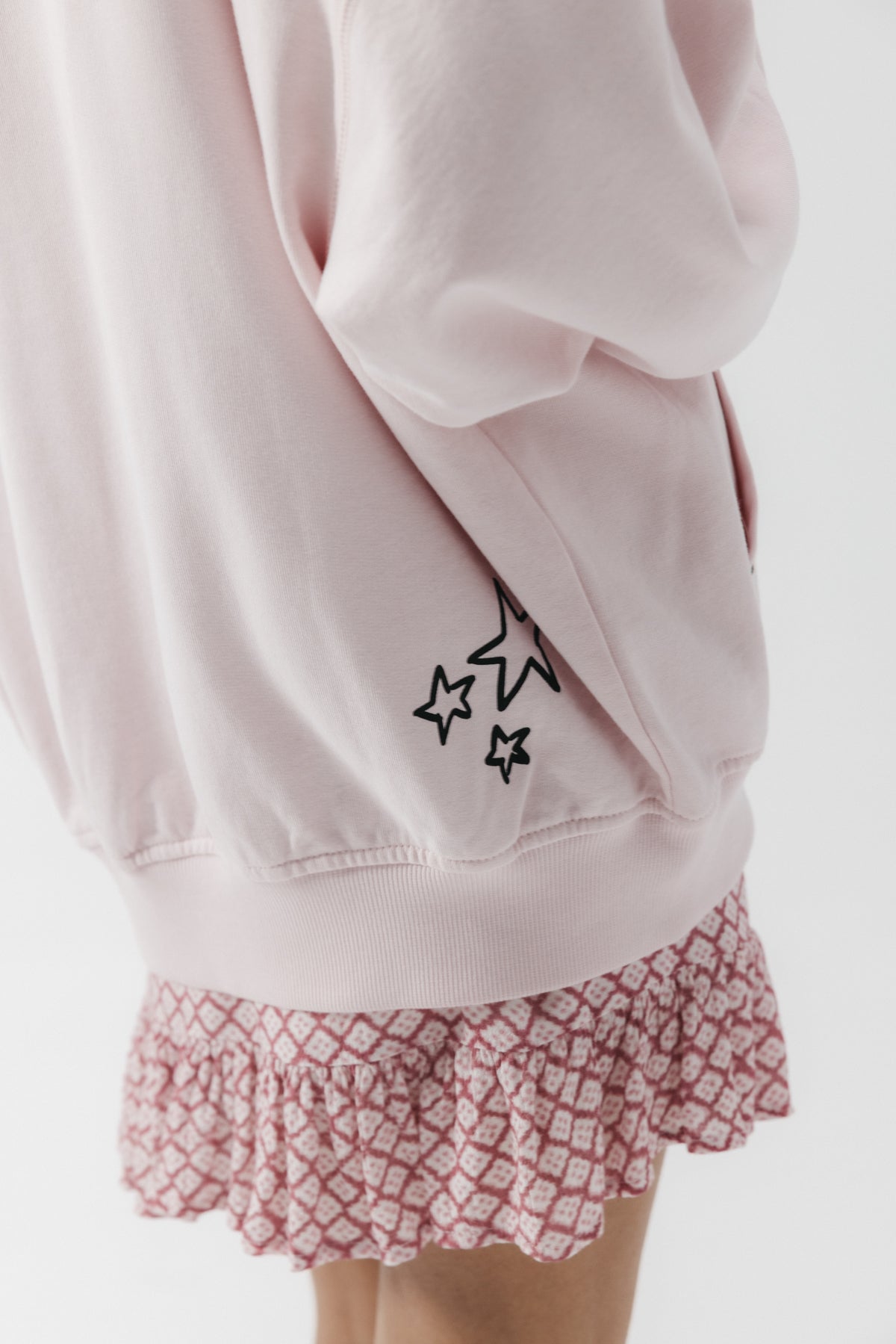 SUDADERA CAPUCHA TEEN MULTI ESTAMPADO ROSA CLARO