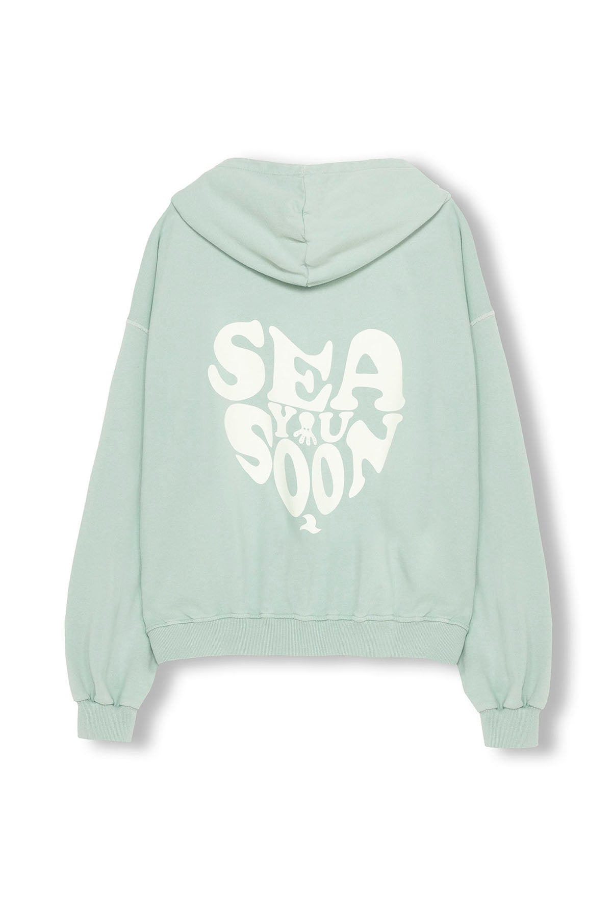 SWEATSHIRT ADOLESCENTE VERDE LAVADO SEA YOU SOON WATER