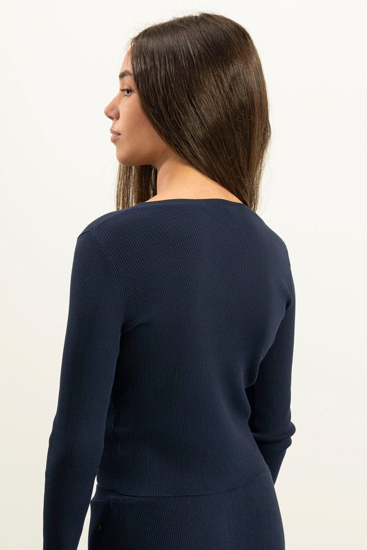 CAMISOLA DE MALHA ADOLESCENTE AZUL MARINHO